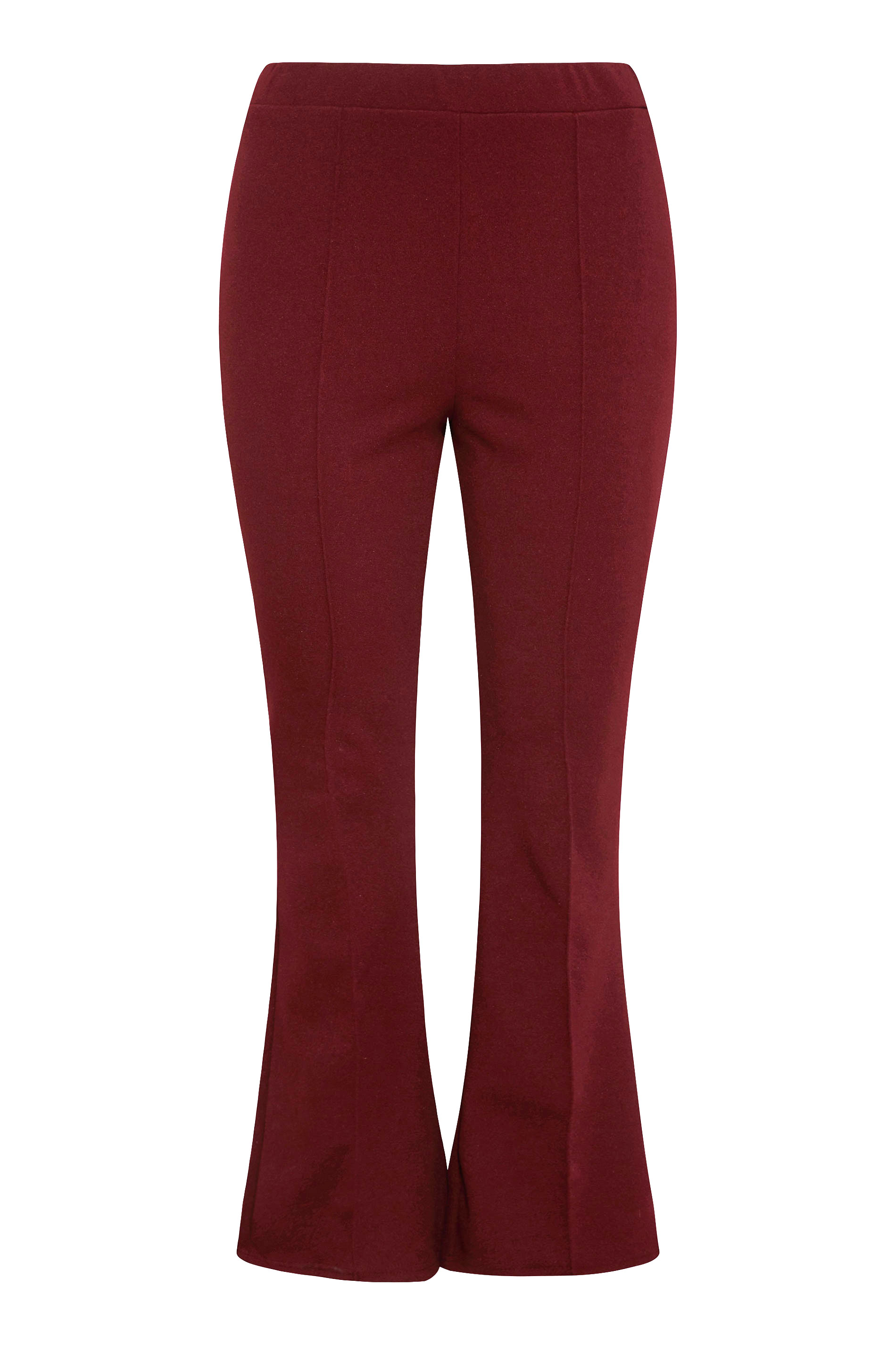 Grande taille  Pantalons Grande taille  Pantalons Larges, Wide Leg | Pantalon Rouge Vin Couture Style Ample - WL83440