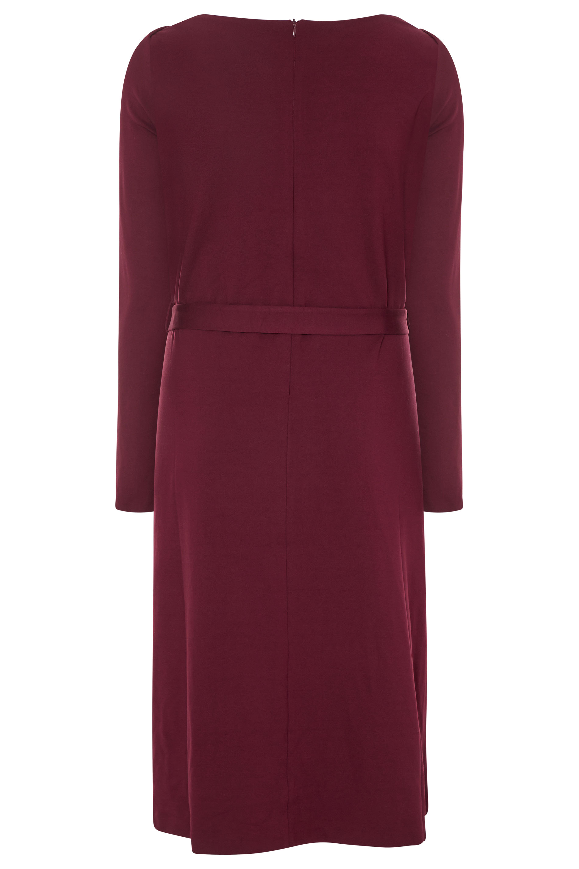 Burgundy Belted Jersey Dress | Long Tall Sally