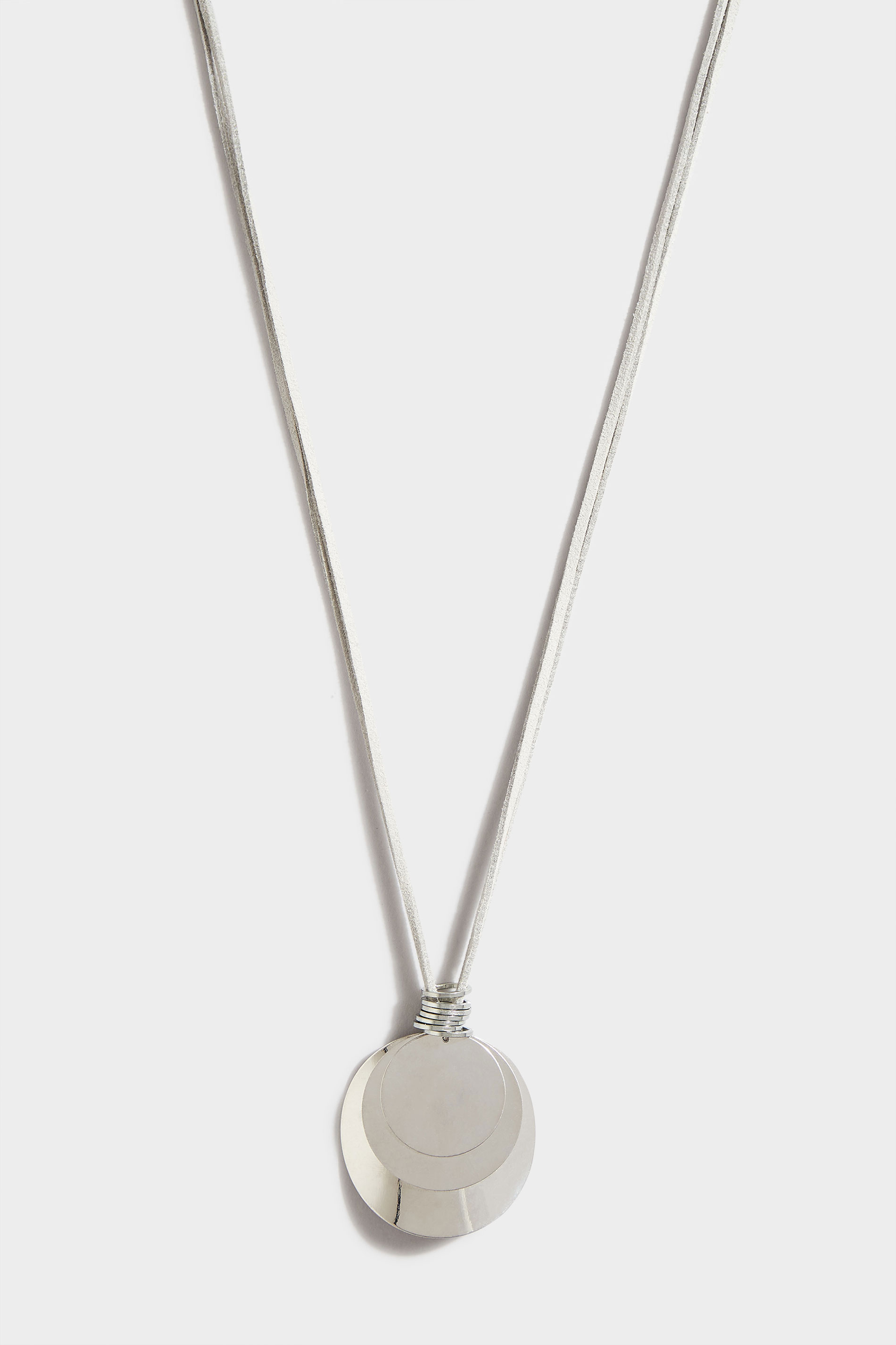 Grey & Silver Pendant Necklace 1