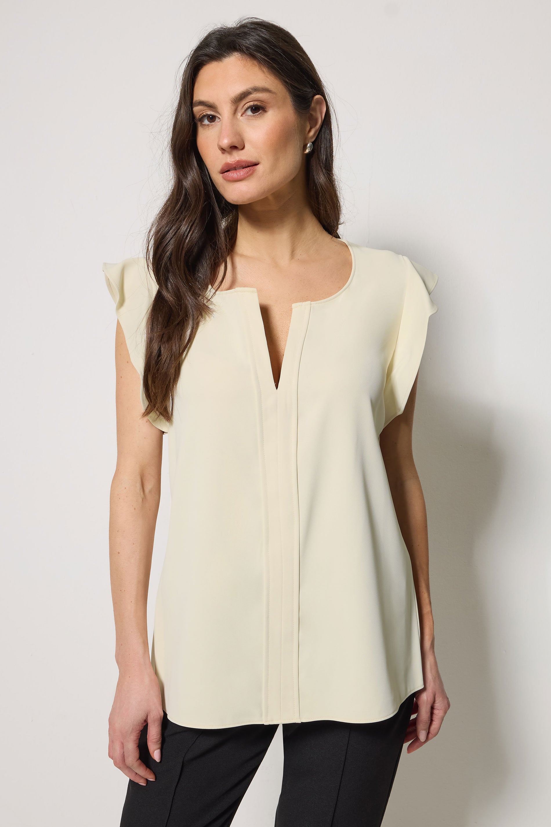 M&Co Cream Frill Sleeve Blouse | M&Co 3