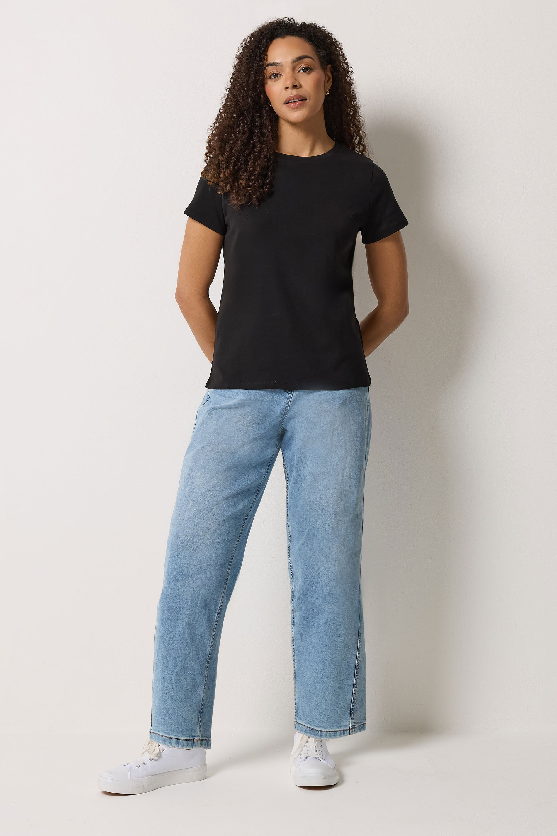 M&Co 3 PACK Black & Navy Blue Cotton T-Shirts | M&Co 7