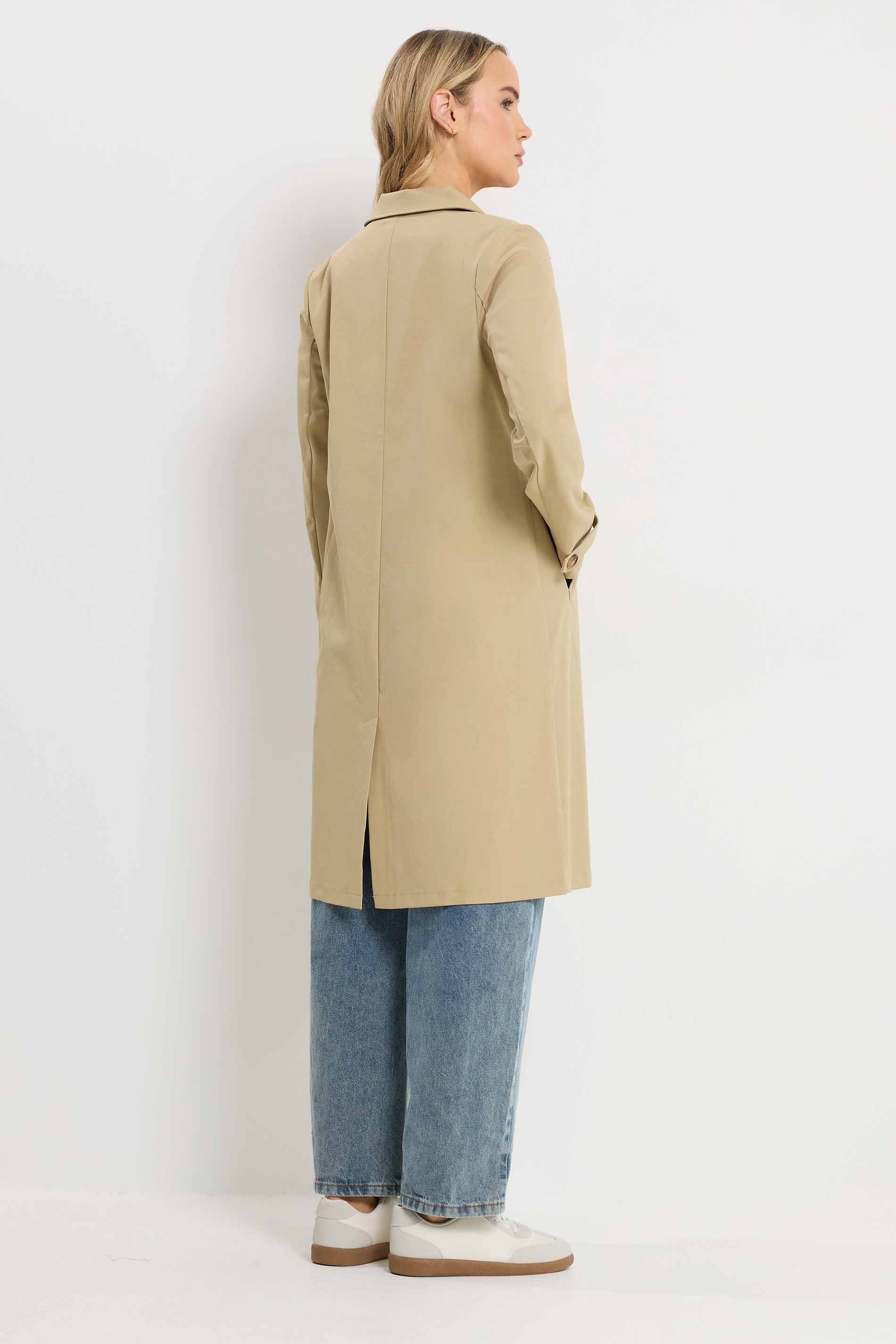 LTS Tall Women's Stone Brown Button Car Coat | Long Tall Sally 2