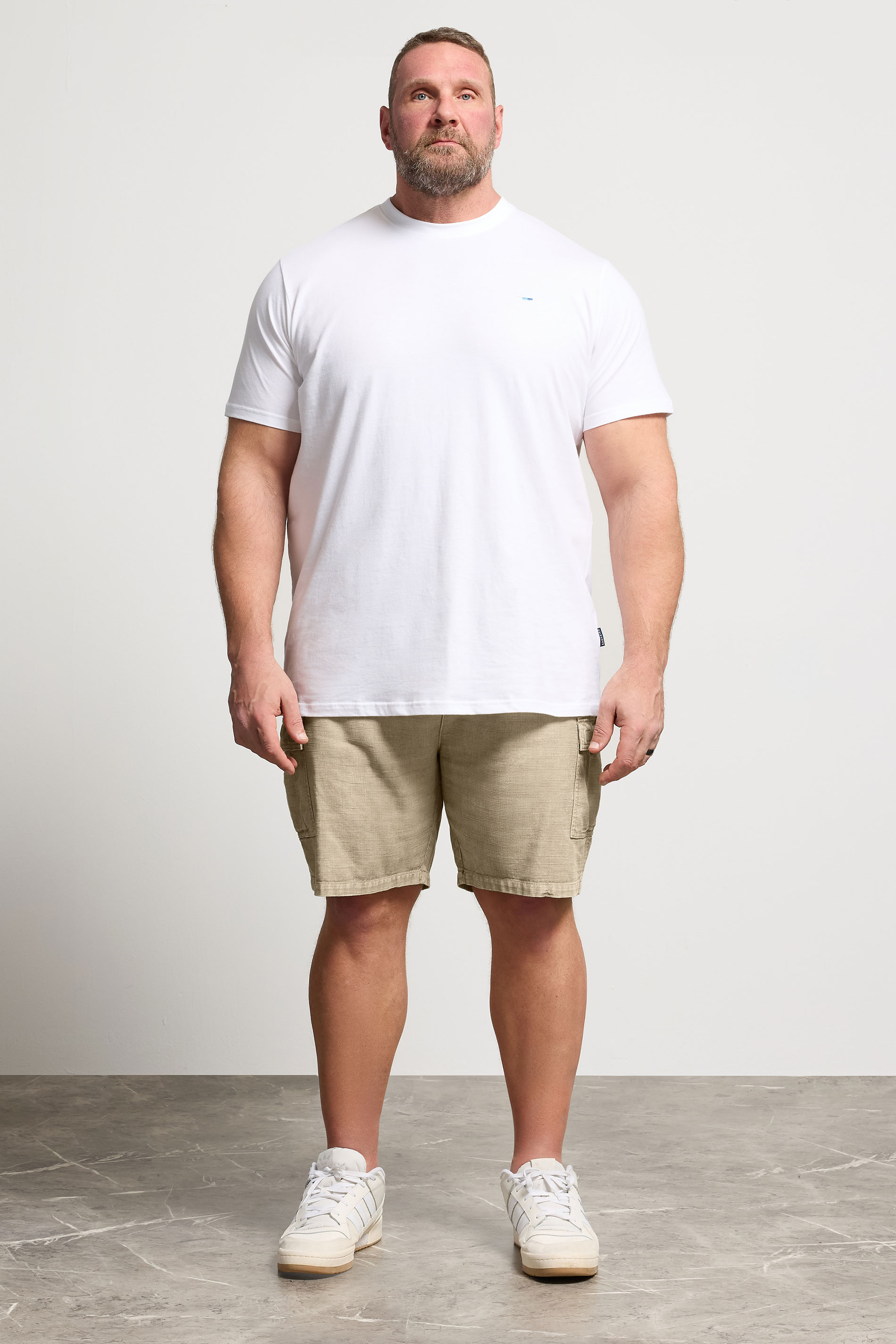 BadRhino Big & Tall Stone Brown Washed Slub Cotton Cargo Shorts | BadRhino 2