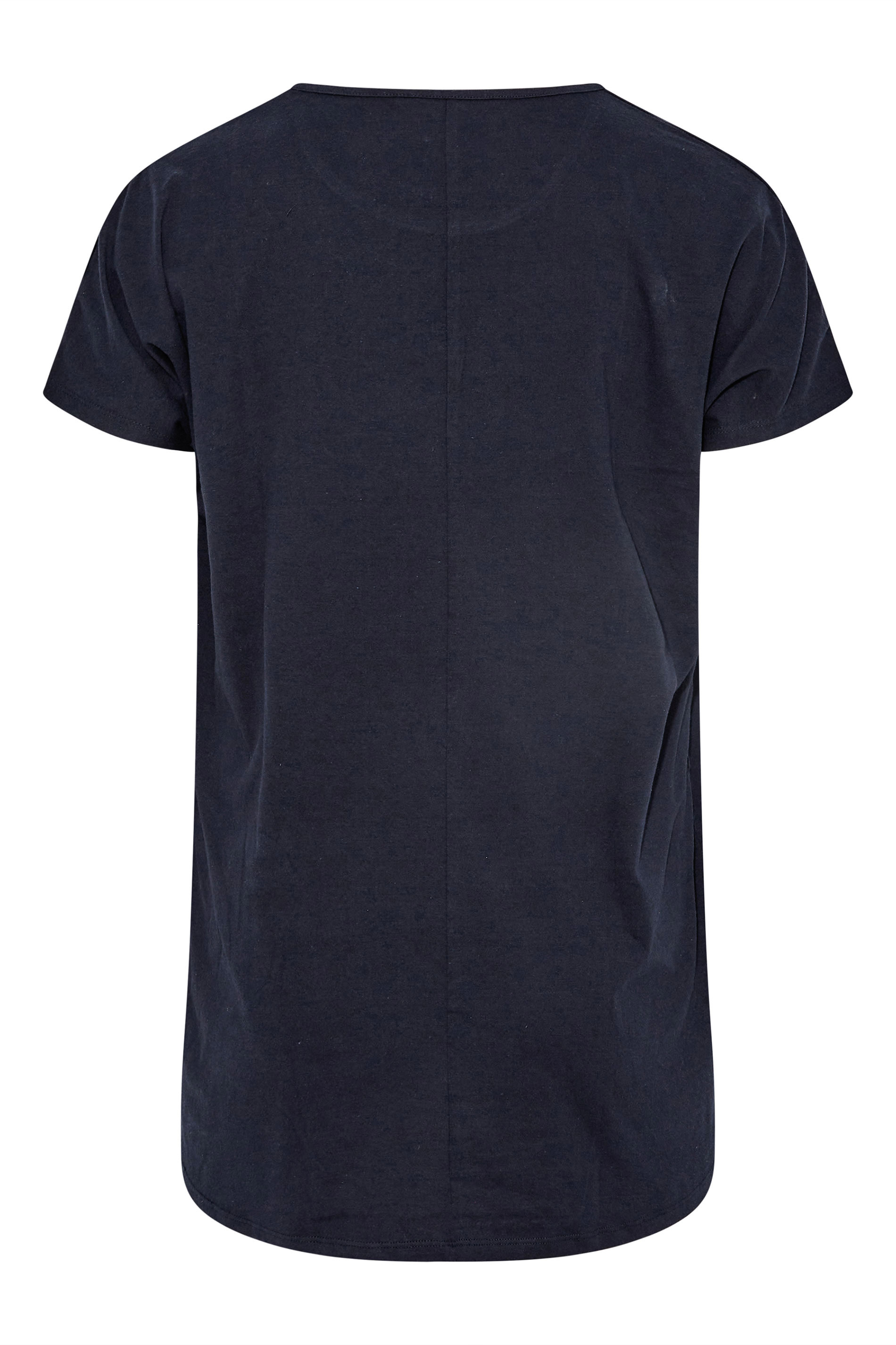 Grande taille  Tops Grande taille  T-Shirts | T-Shirt Bleu Marine Design Floral en Sequins - AD40592