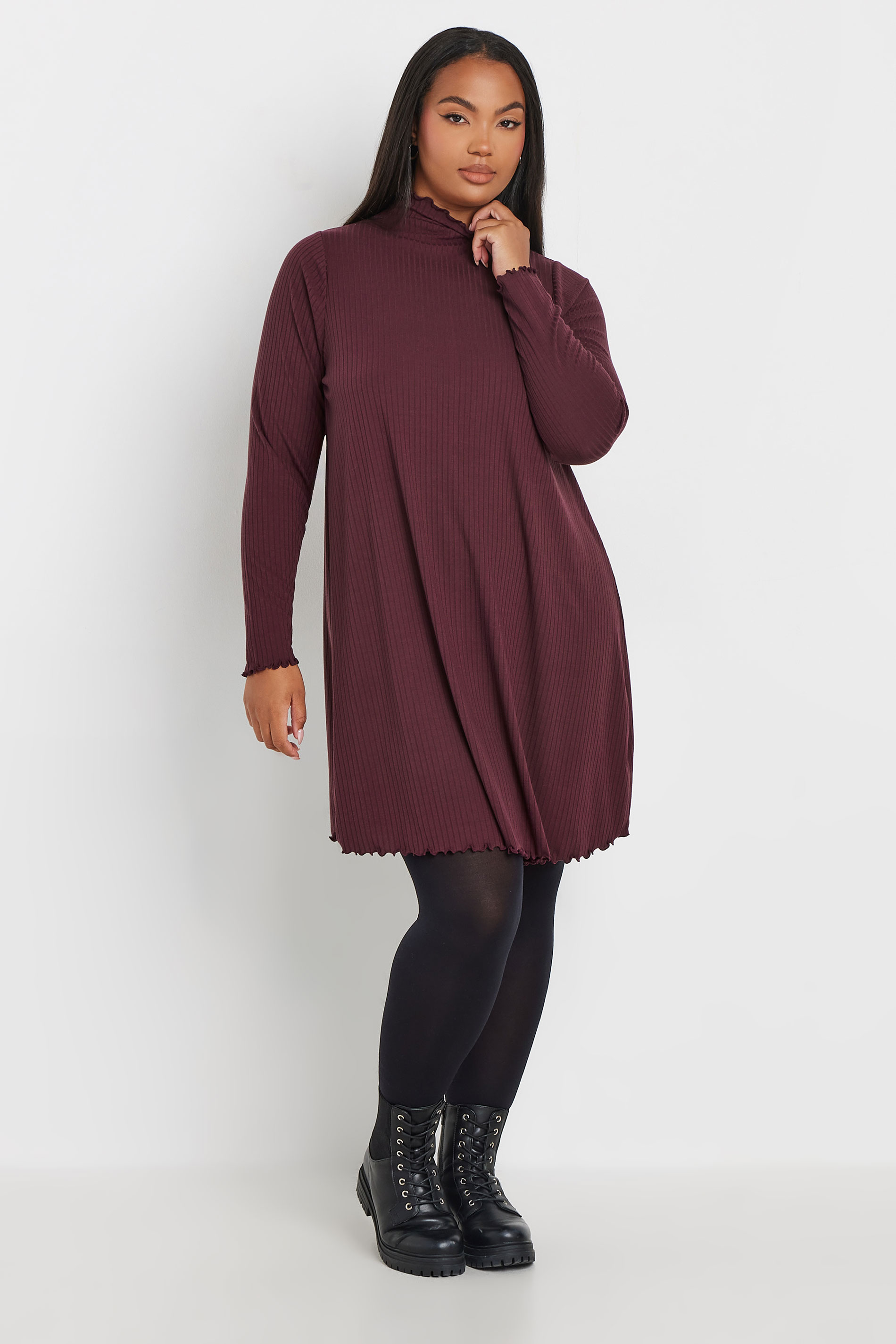 burgundy sweater dress with leggings Oversized Sweater + The BEST Faux Leather Leggings