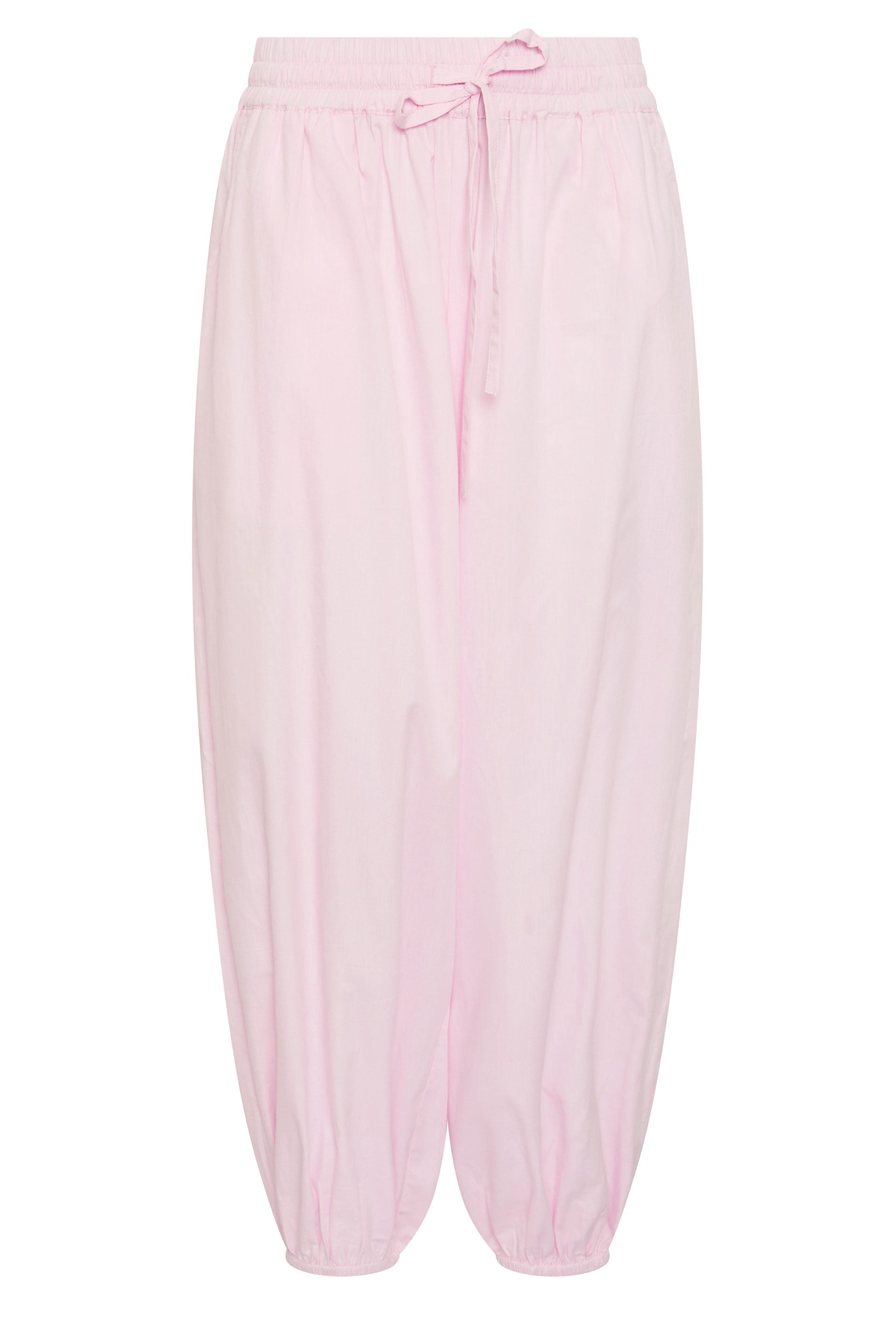 PixieGirl Petite Women's Pink Cotton Poplin Barrel Leg Trousers | PixieGirl 5