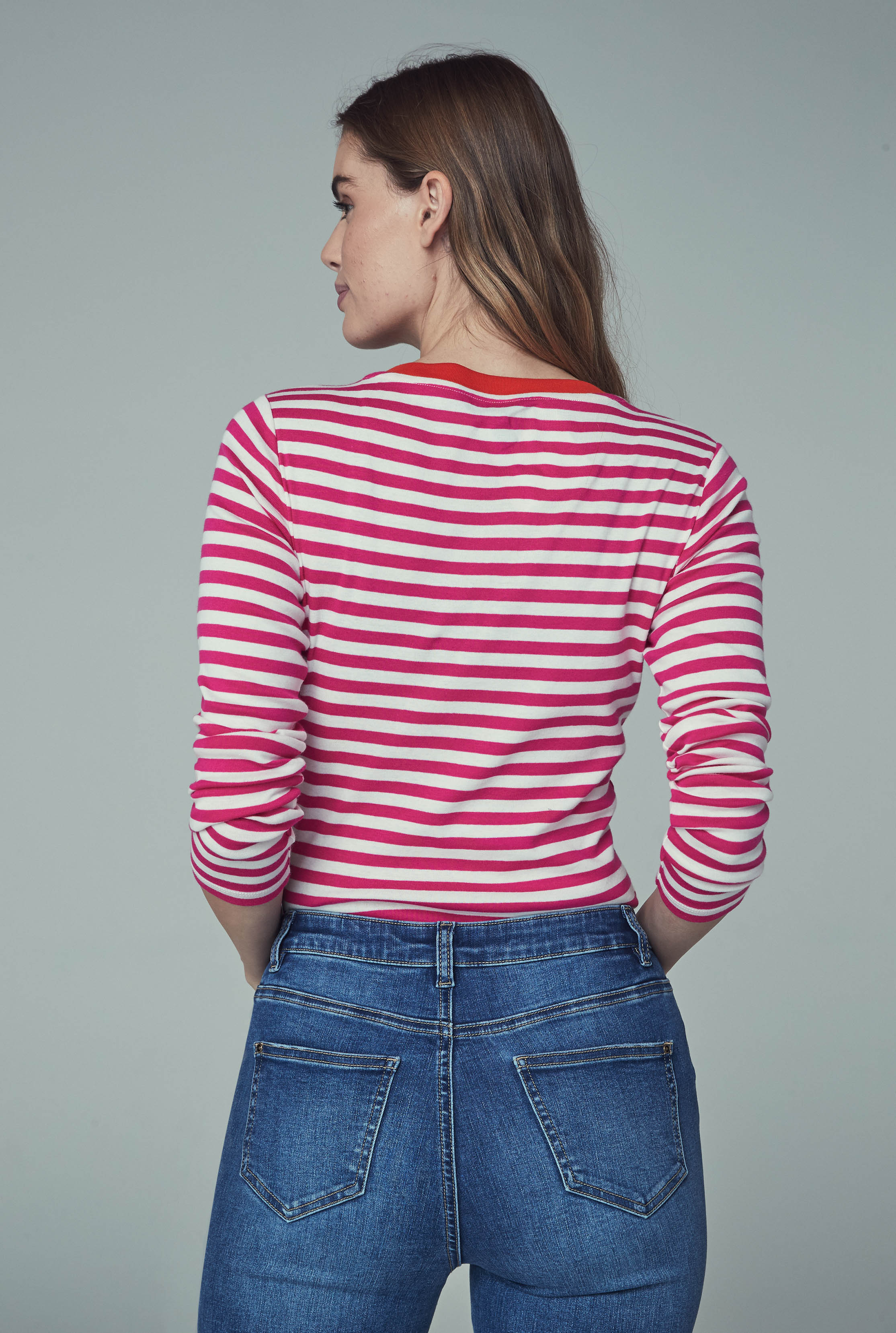 White and Red Stripe T-Shirt | Long Tall Sally