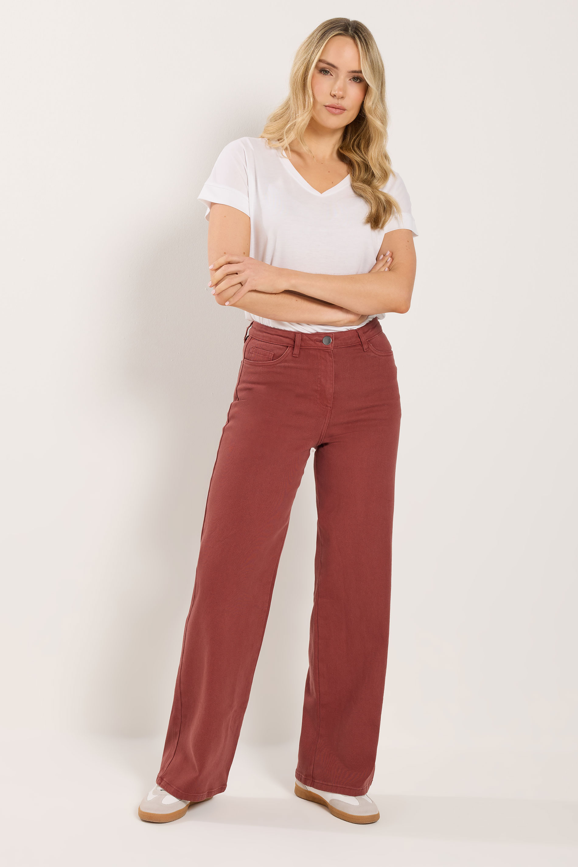 LTS Tall Women's Rust Orange Wide Leg Jeans | Long Tall Sally 1