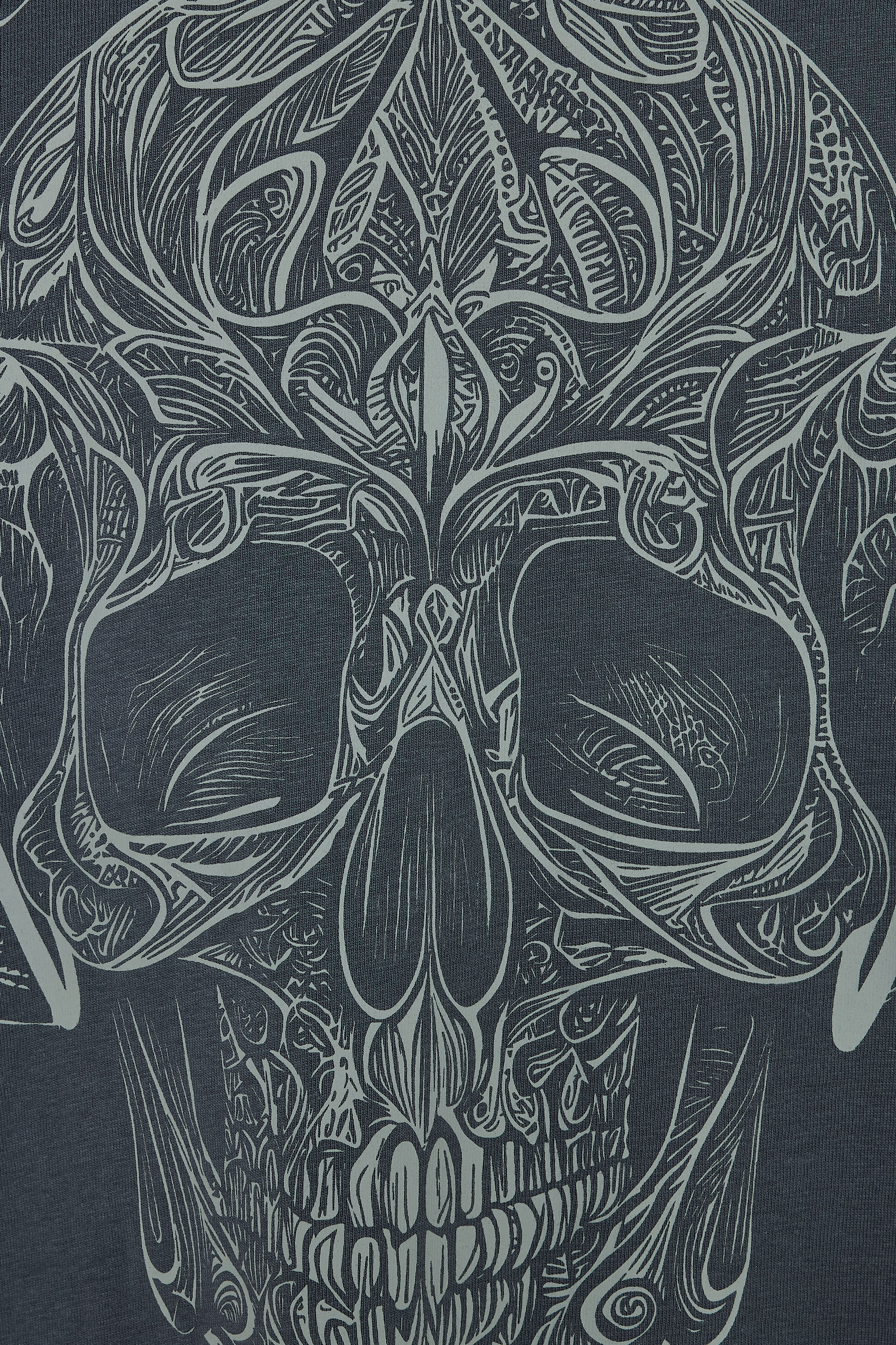 KAM Big & Tall Navy Blue Skull Graphic T-Shirt | BadRhino 3