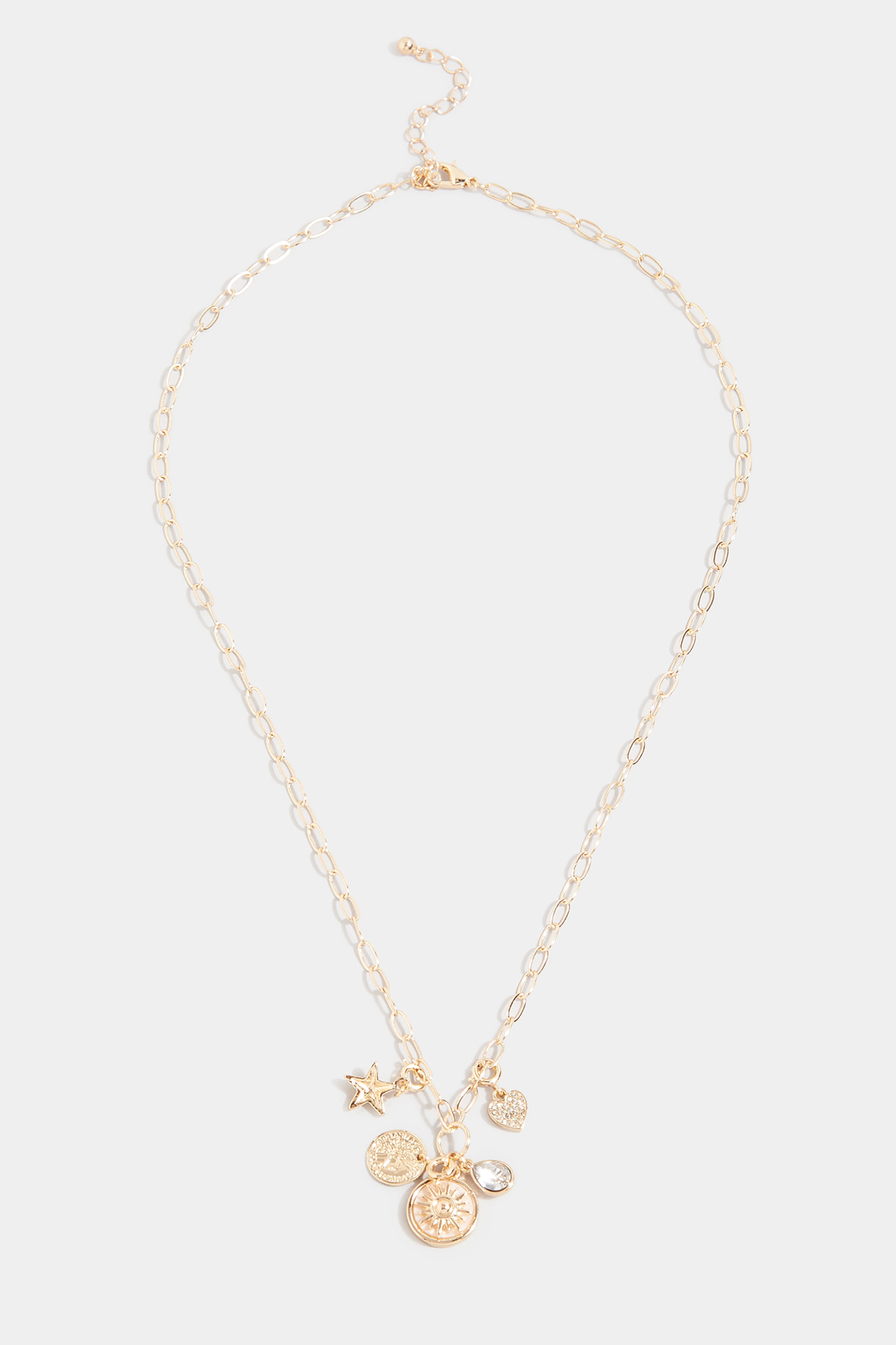 Gold Tone Charm Necklace 1