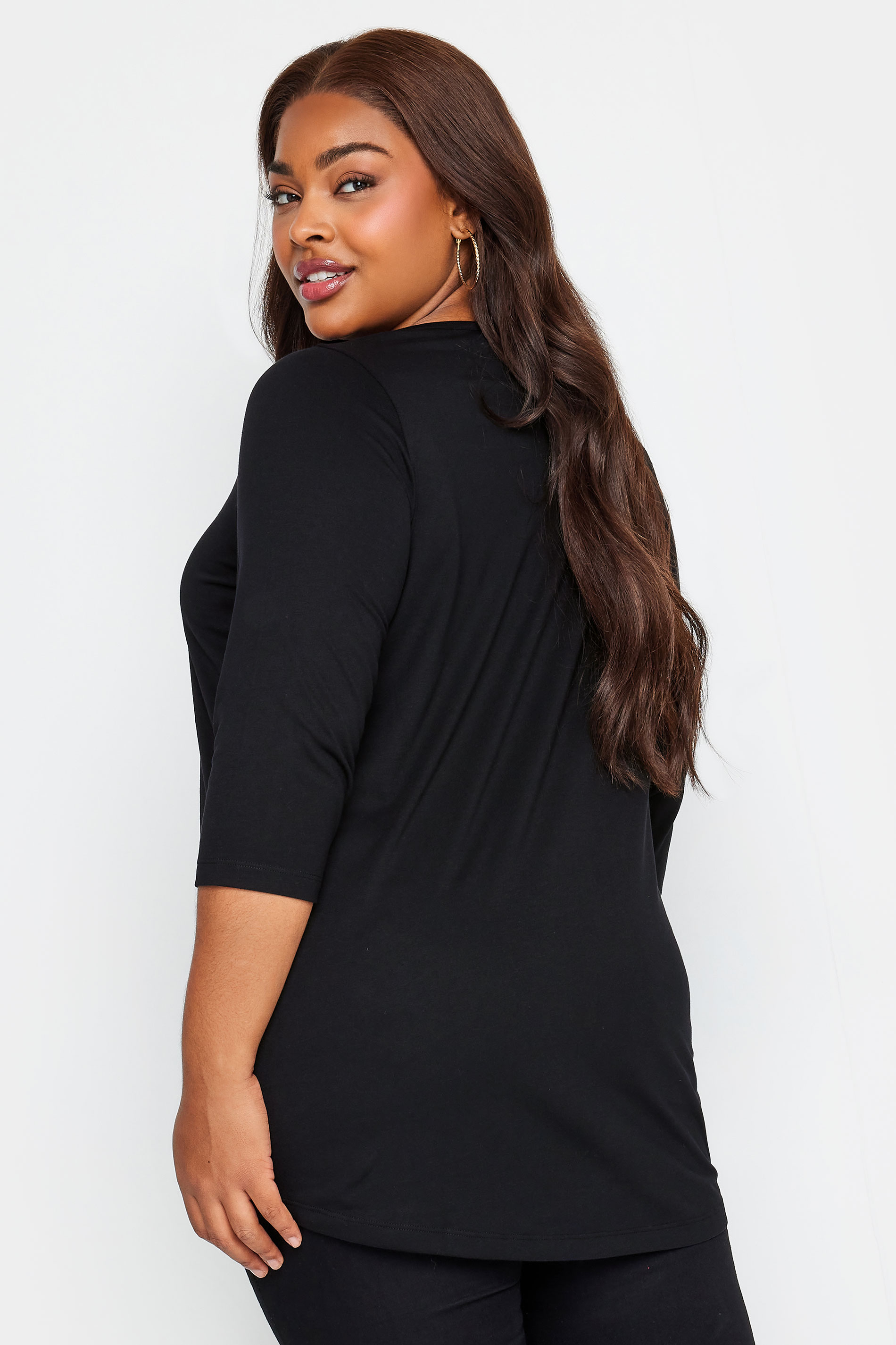 YOURS Curve Plus Size Black Gonk Christmas Print Long Sleeve T-Shirt | Yours Clothing  3