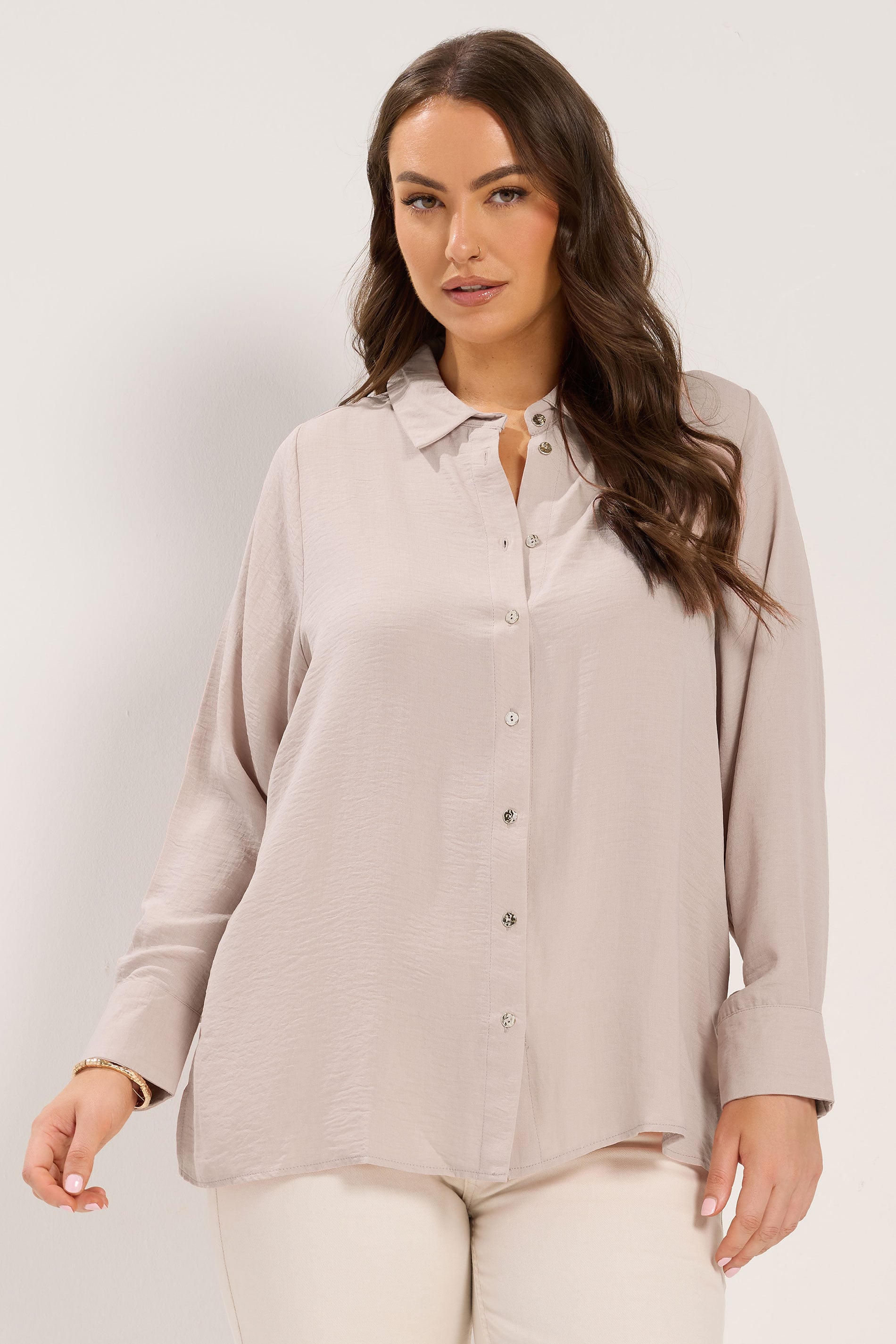 YOURS Plus Size Pink Relaxed Shirt | Yours Clothing 3