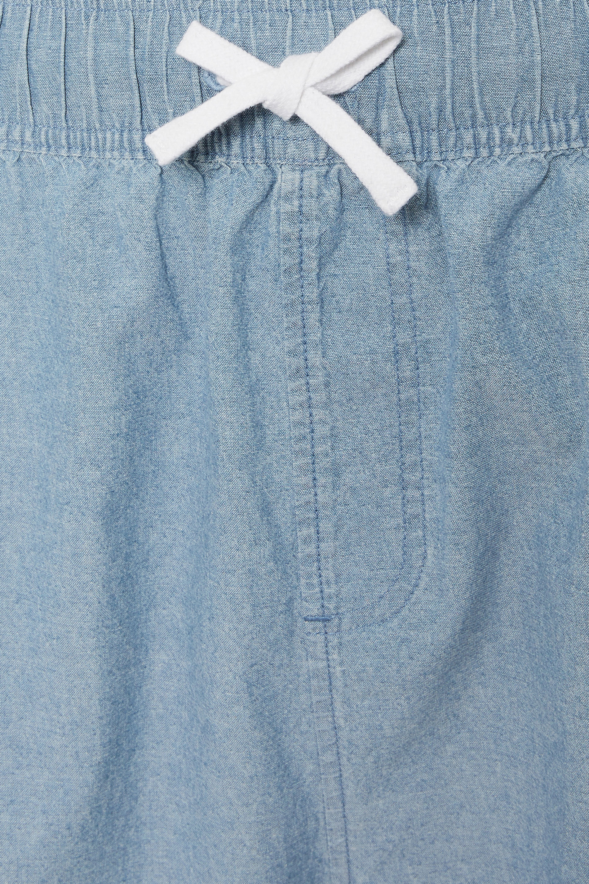 BadRhino Big & Tall Chambray Blue Elasticated Waist Cotton Shorts | BadRhino 6