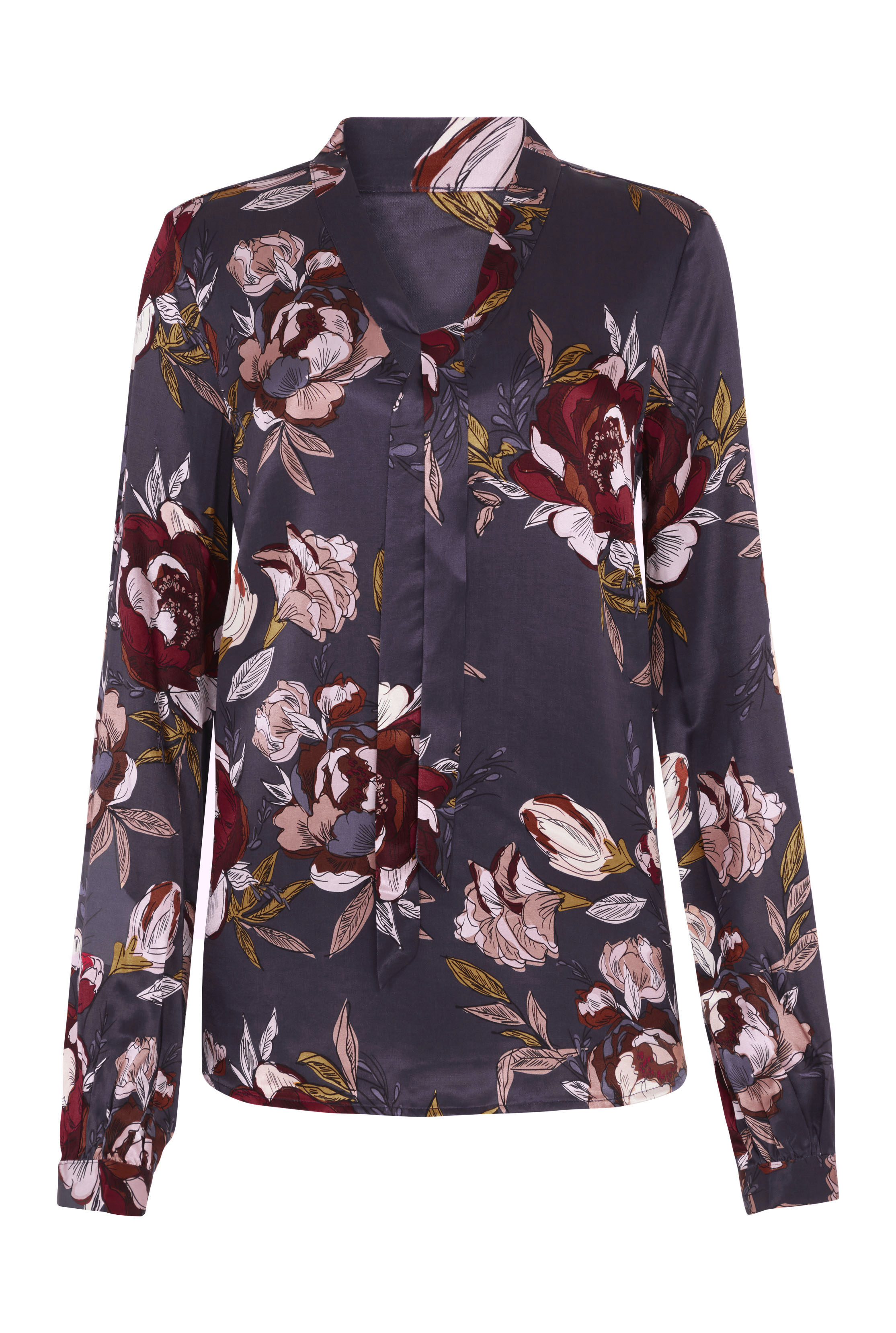 Tie Neck Floral Print Blouse | Long Tall Sally