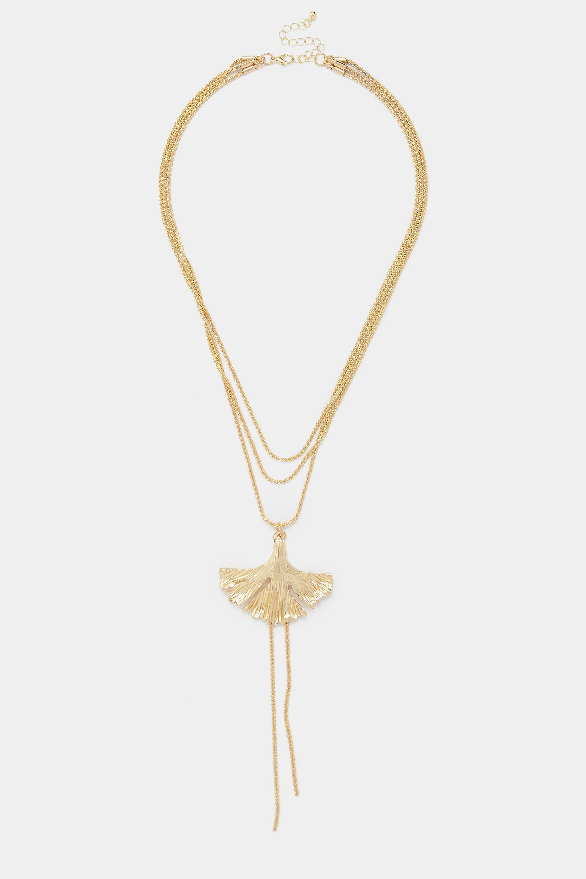 Gold Tone Pendant Layered Chain Necklace | Yours Clothing 3