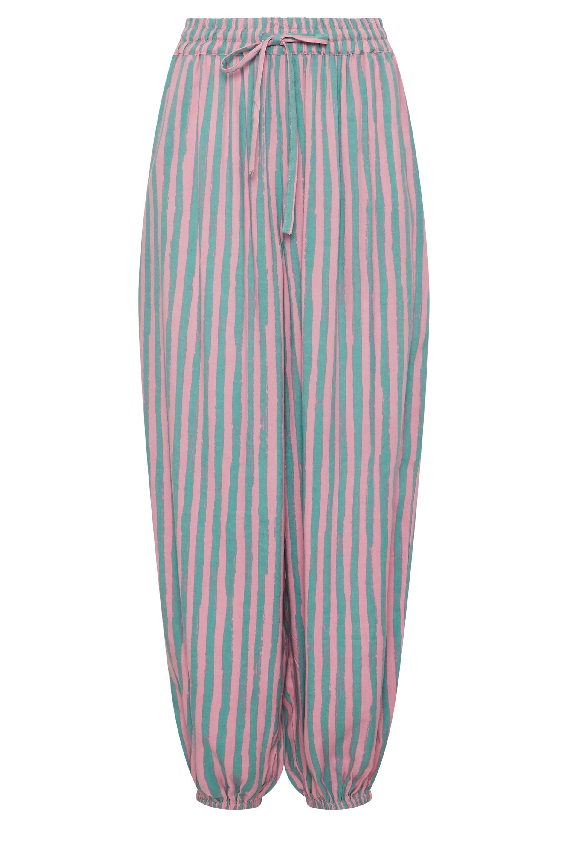 PixieGirl Petite Women's Pink Stripe Balloon Trousers | PixieGirl 5