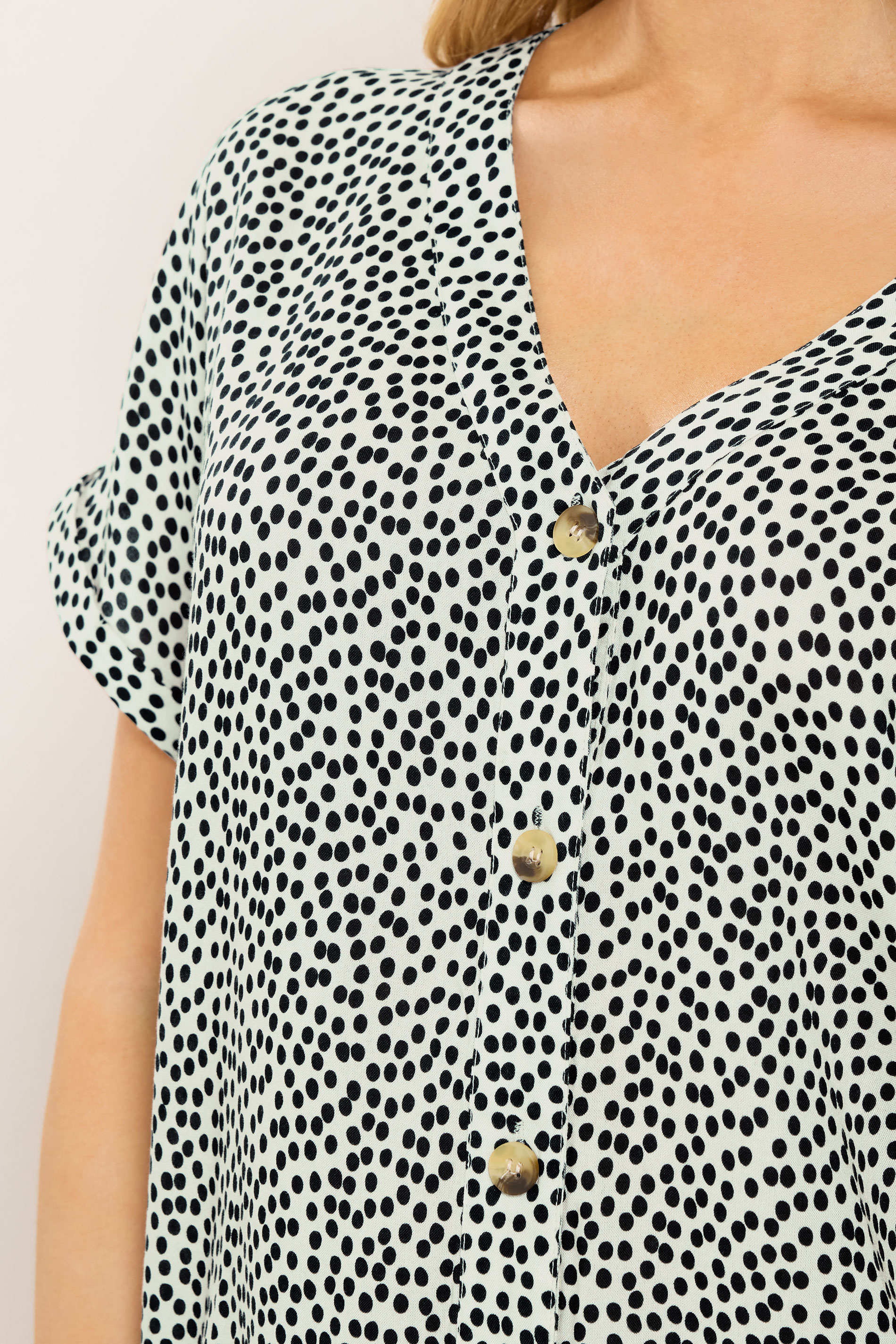 M&Co White & Black Spot Print Blouse | M&Co 4