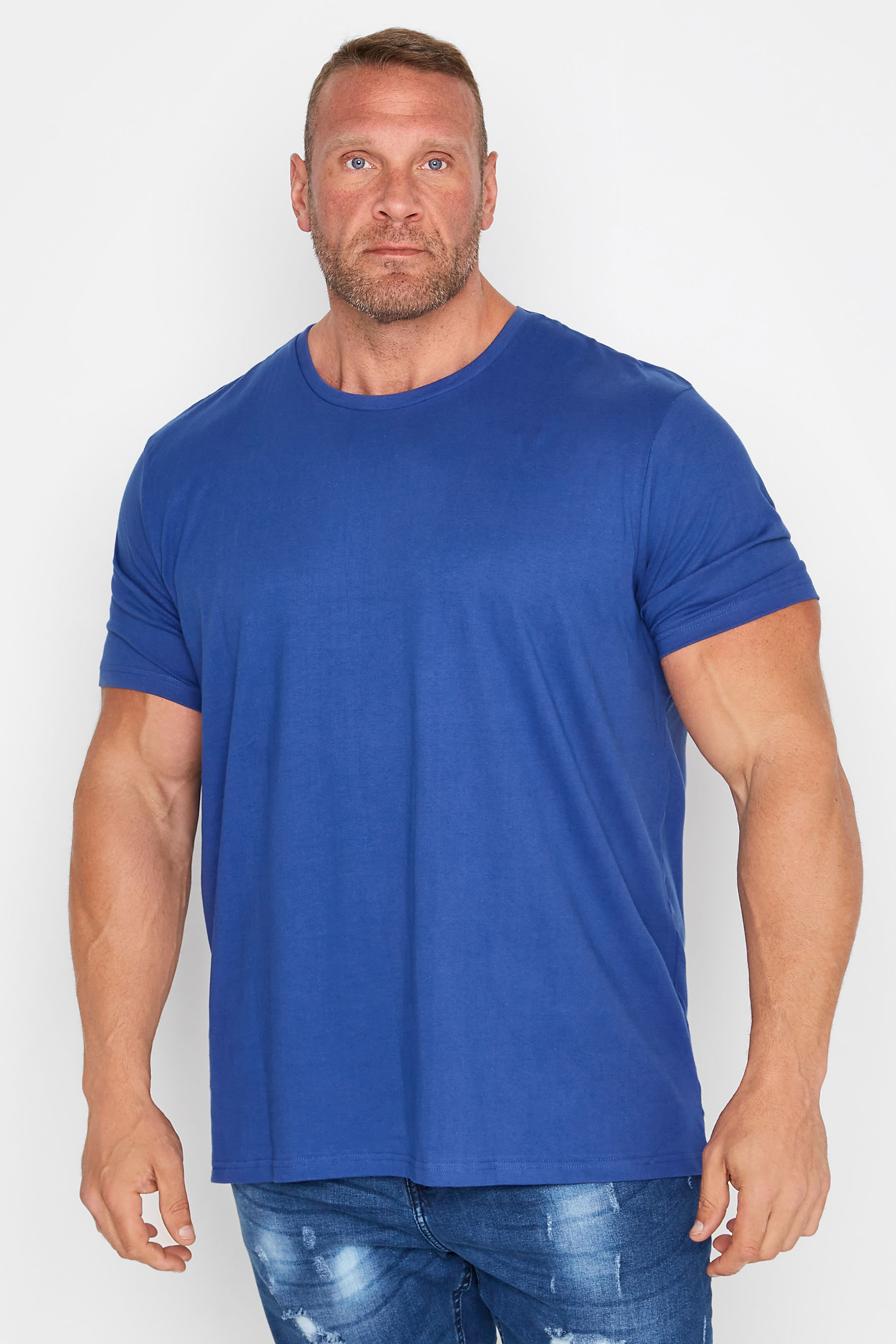 BadRhino Big & Tall Blue Basic T-Shirt 1
