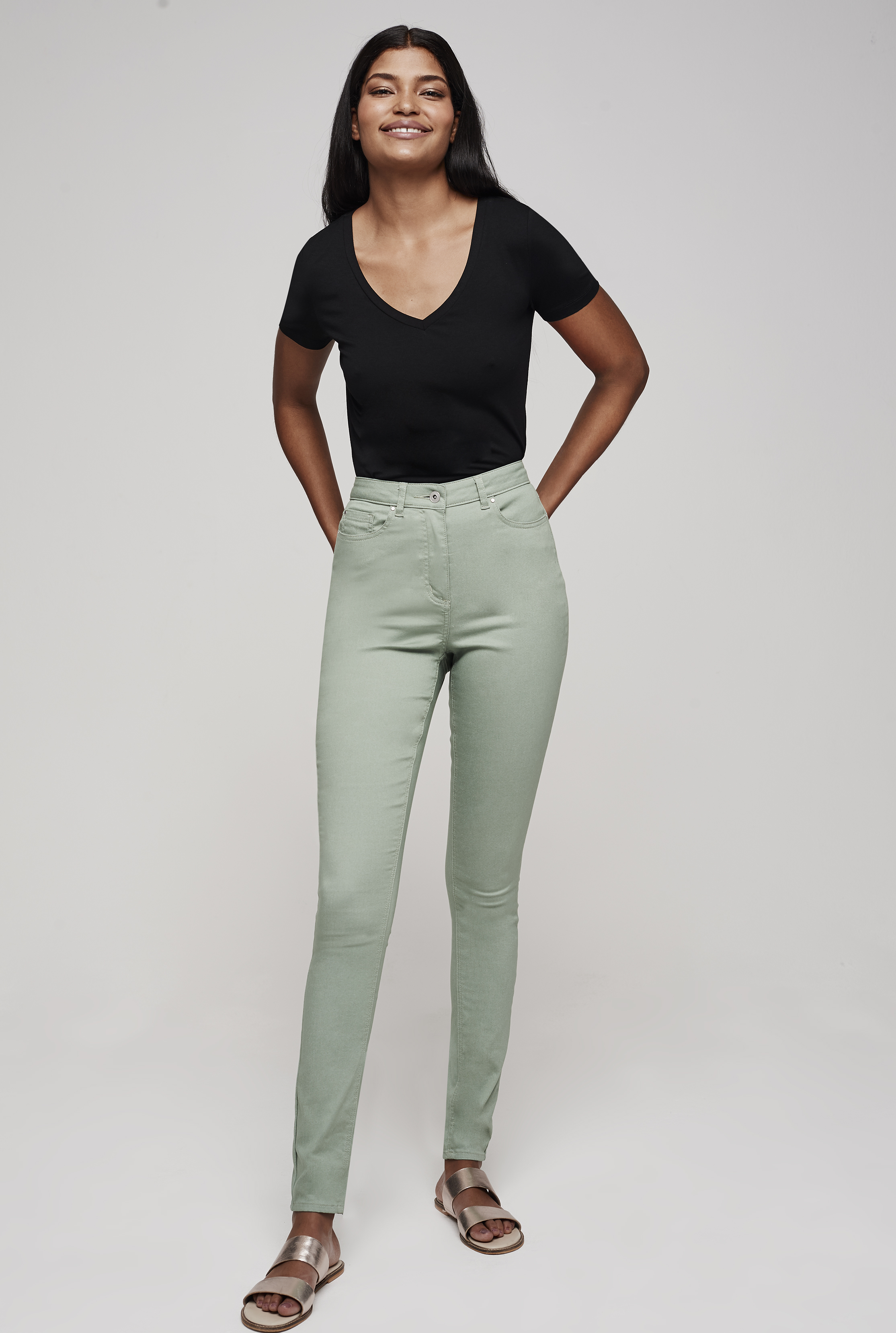 Mint Green Powerstretch Super Skinny Jeans | Long Tall Sally