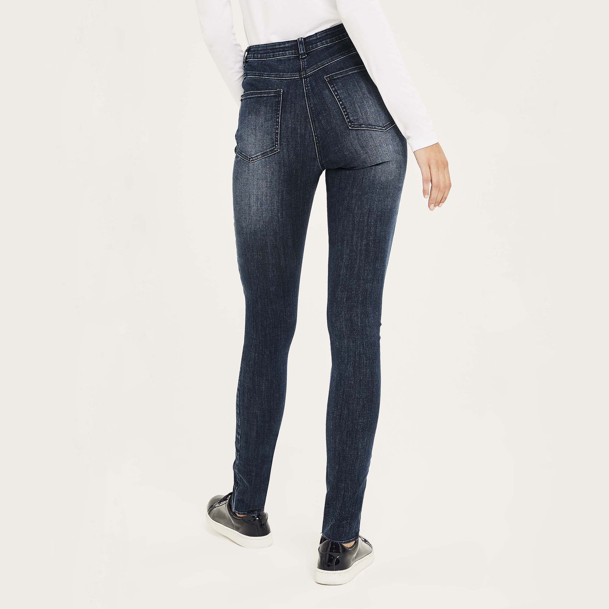 Dark Blue Wash Powerstretch Super Skinny Jeans | Long Tall Sally