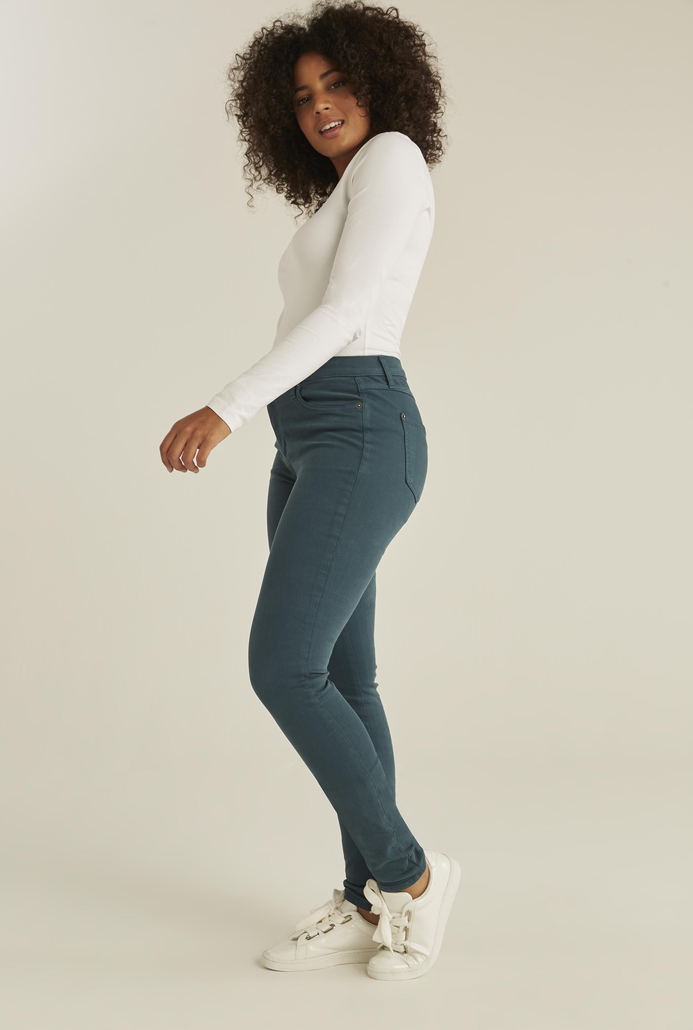 YOGA JEANS Teal Rachel Skinny Jeans | Long Tall Sally