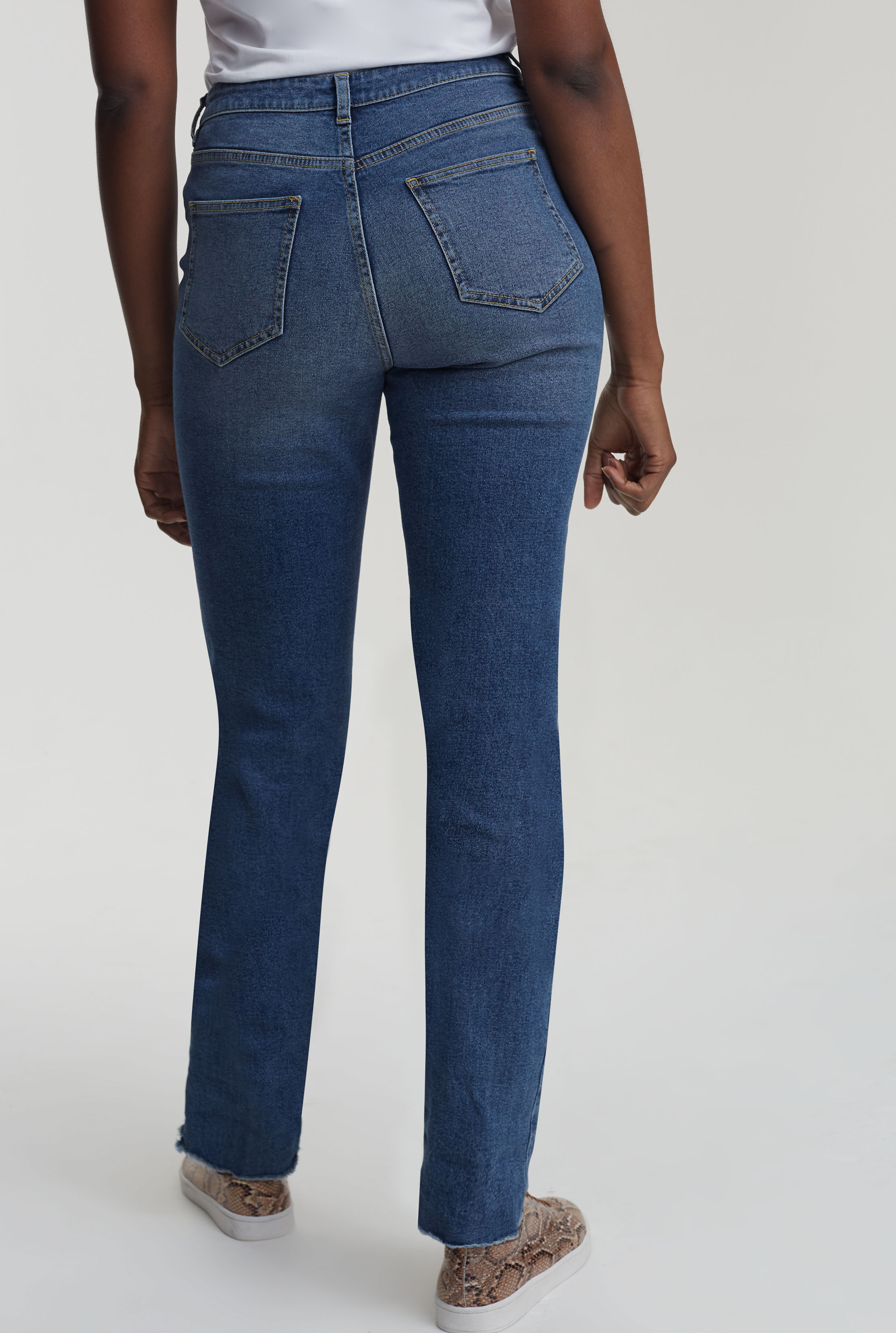 Mid Wash Blue Authentic Straight Jean | Long Tall Sally