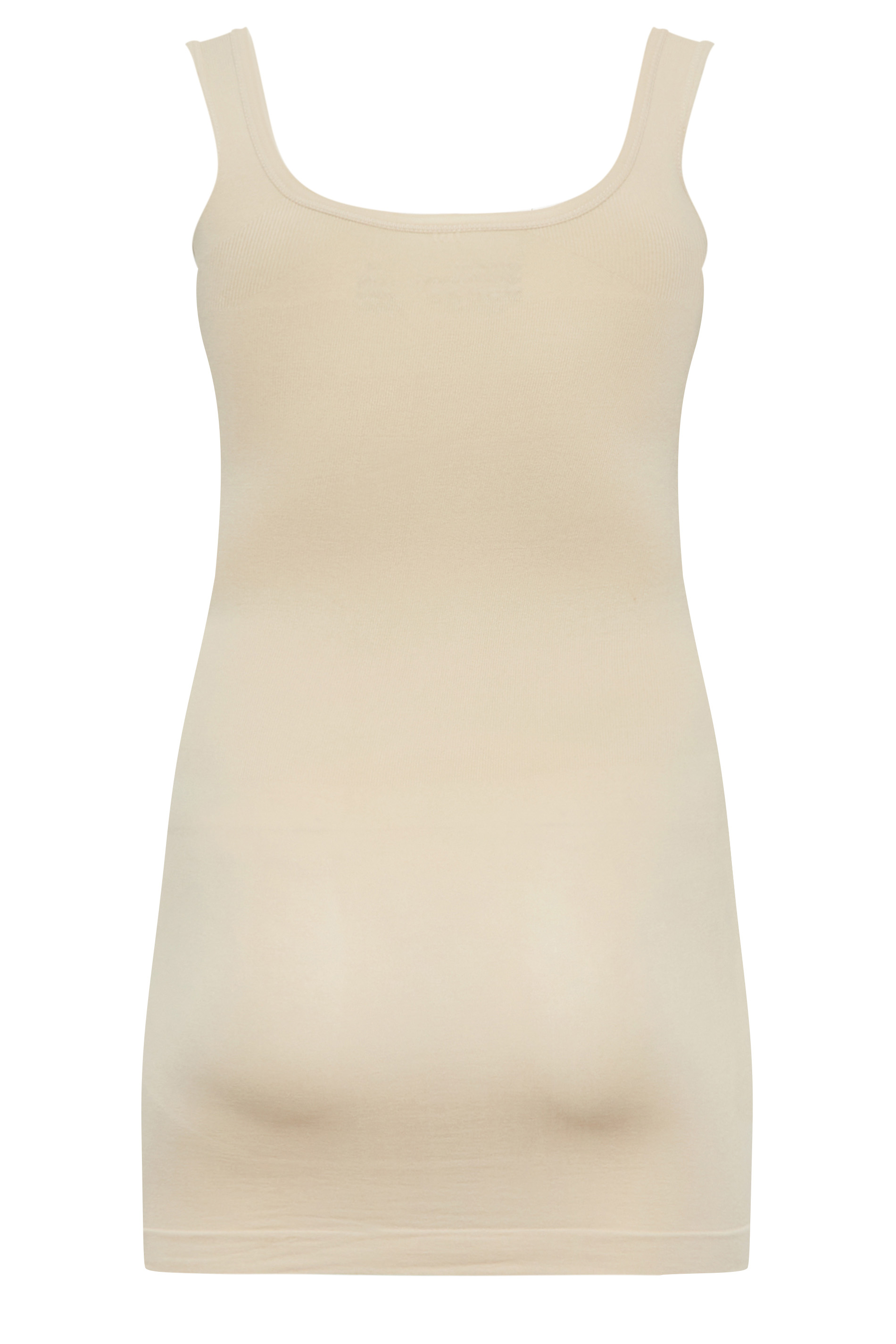 Plus Size Nude Seamless Control Underbra Slip Dress | Yours Clothing 3