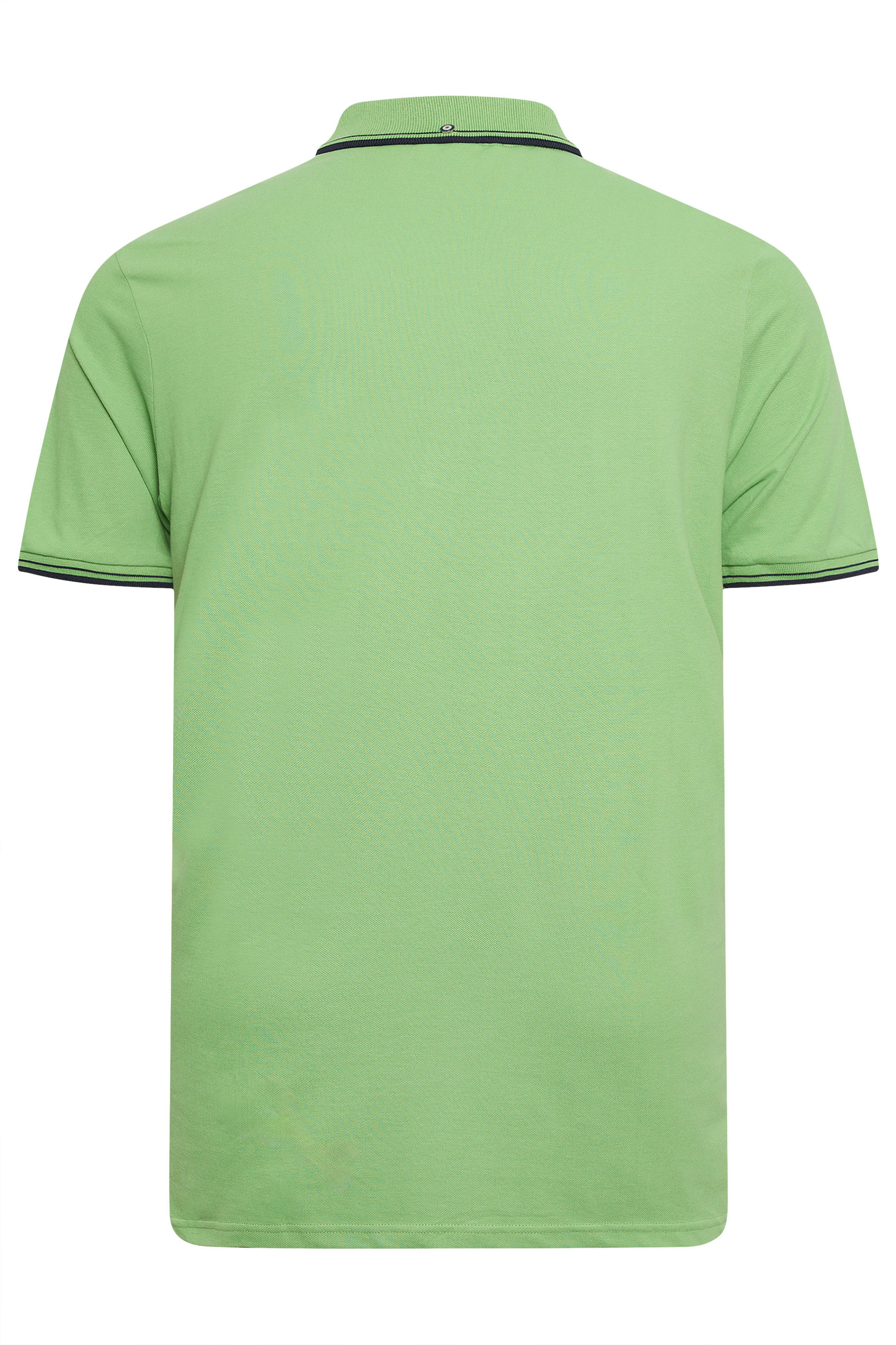 BEN SHERMAN Big & Tall Green Tipped Polo Shirt | BadRhino 3