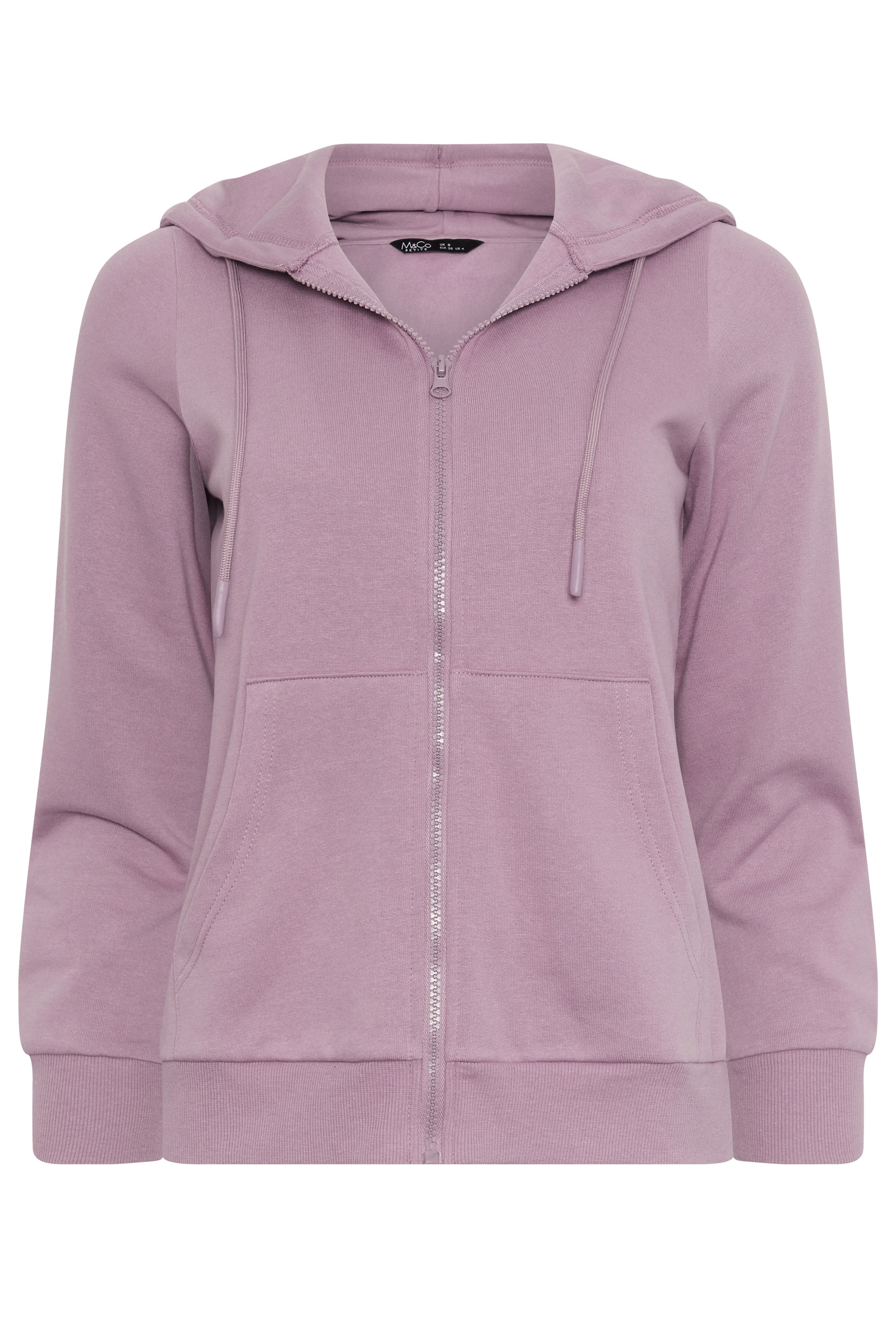 M&Co Petite Light Purple Essential Zip Hoodie | M&Co 5