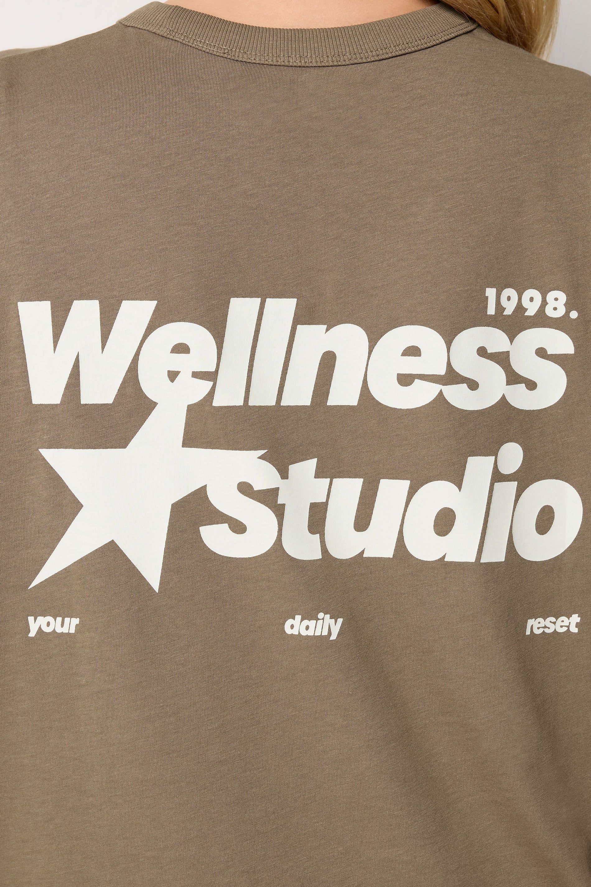 YOURS ACTIVE Plus Size Brown 'Wellness Studio' T-Shirt | Yours Clothing 6