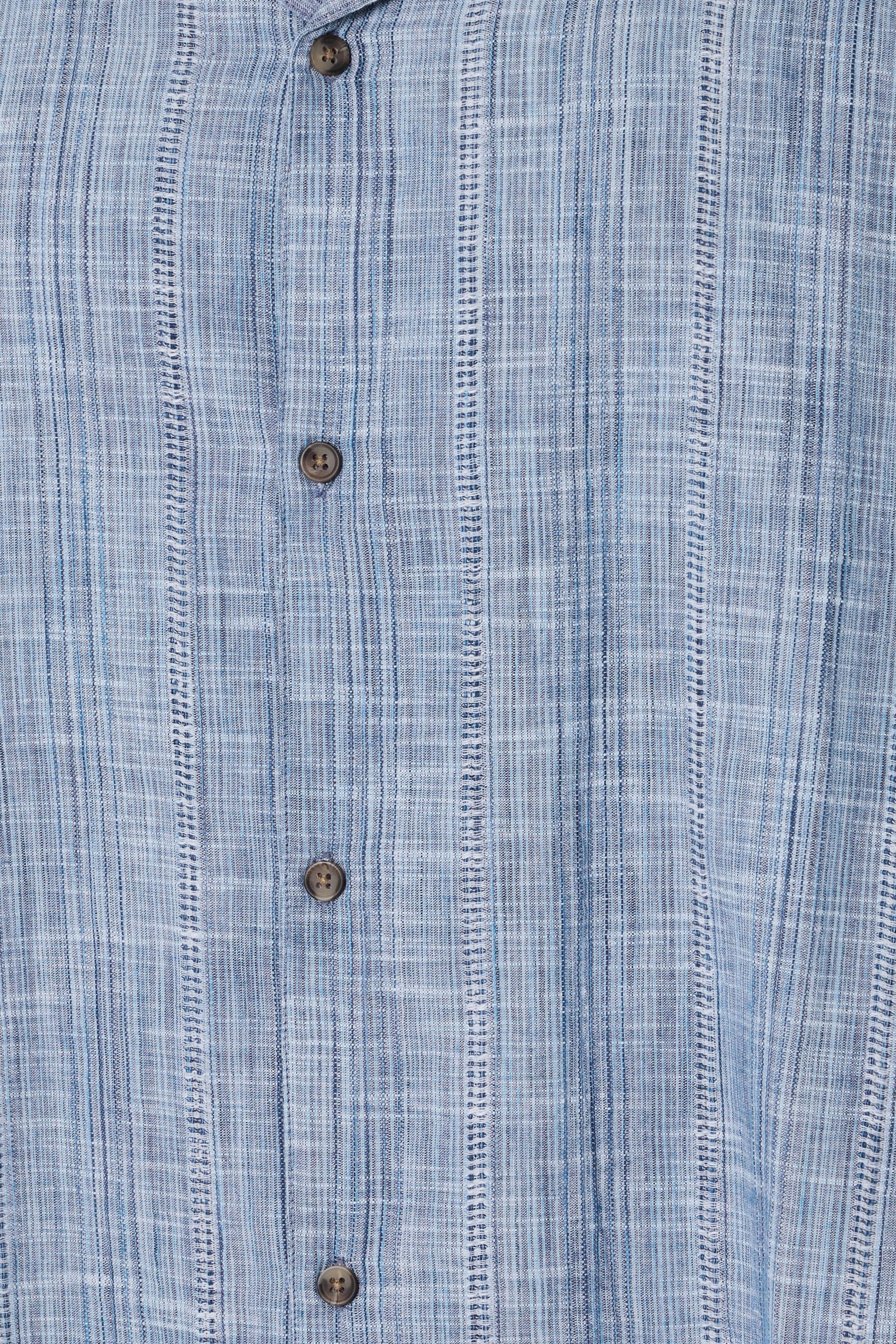 BadRhino Big & Tall Blue Textured Stripe Shirt 8