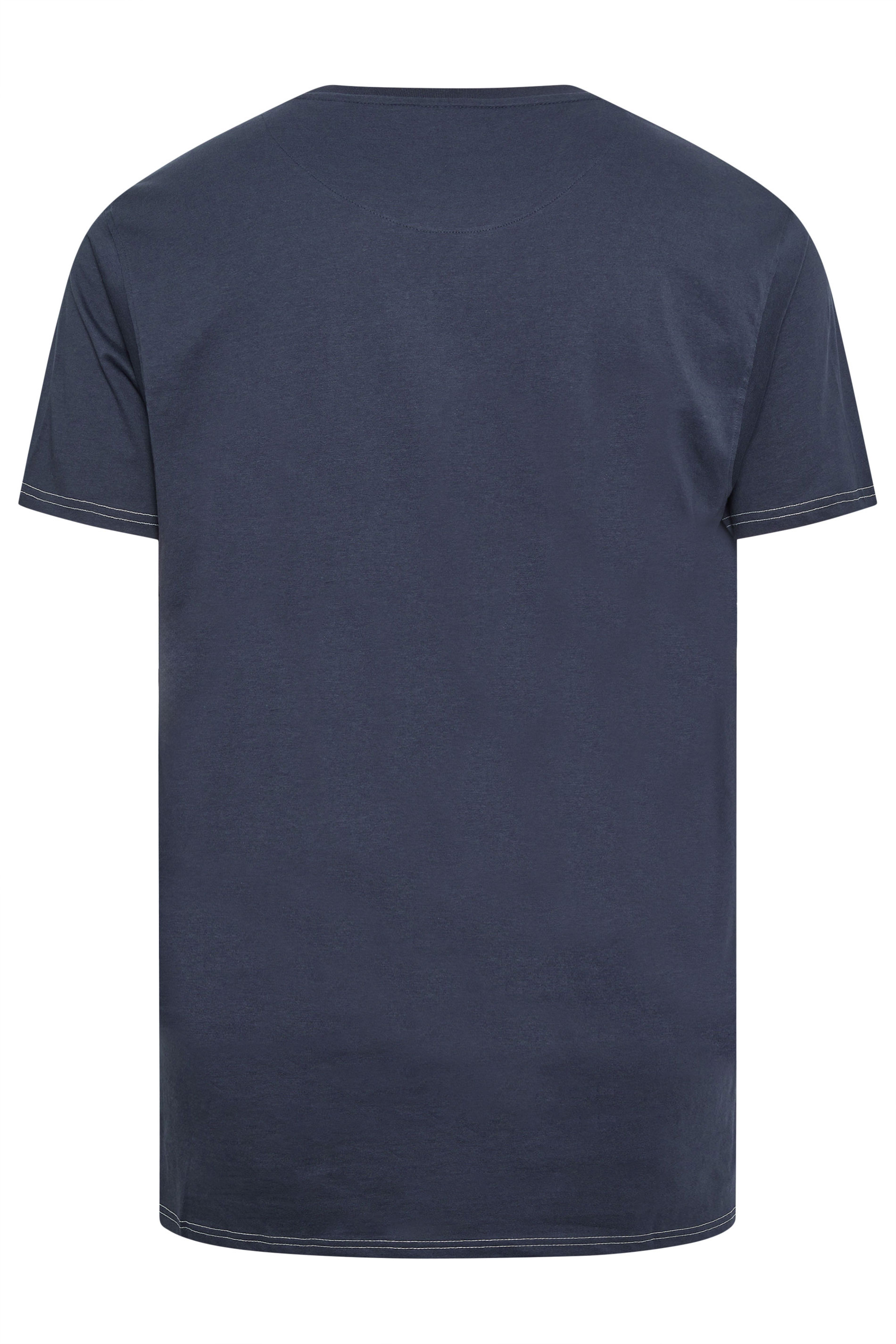 KAM Big & Tall Navy Blue 'Americal Muscle' Print T-Shirt | BadRhino 3