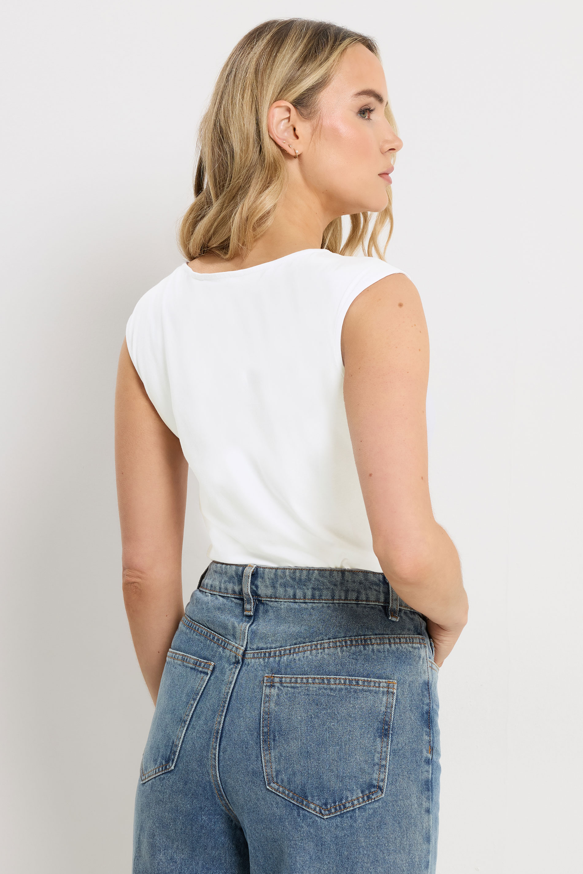 LTS Tall 2 PACK Black & White Square Neck Bodysuits | Long Tall Sally 5