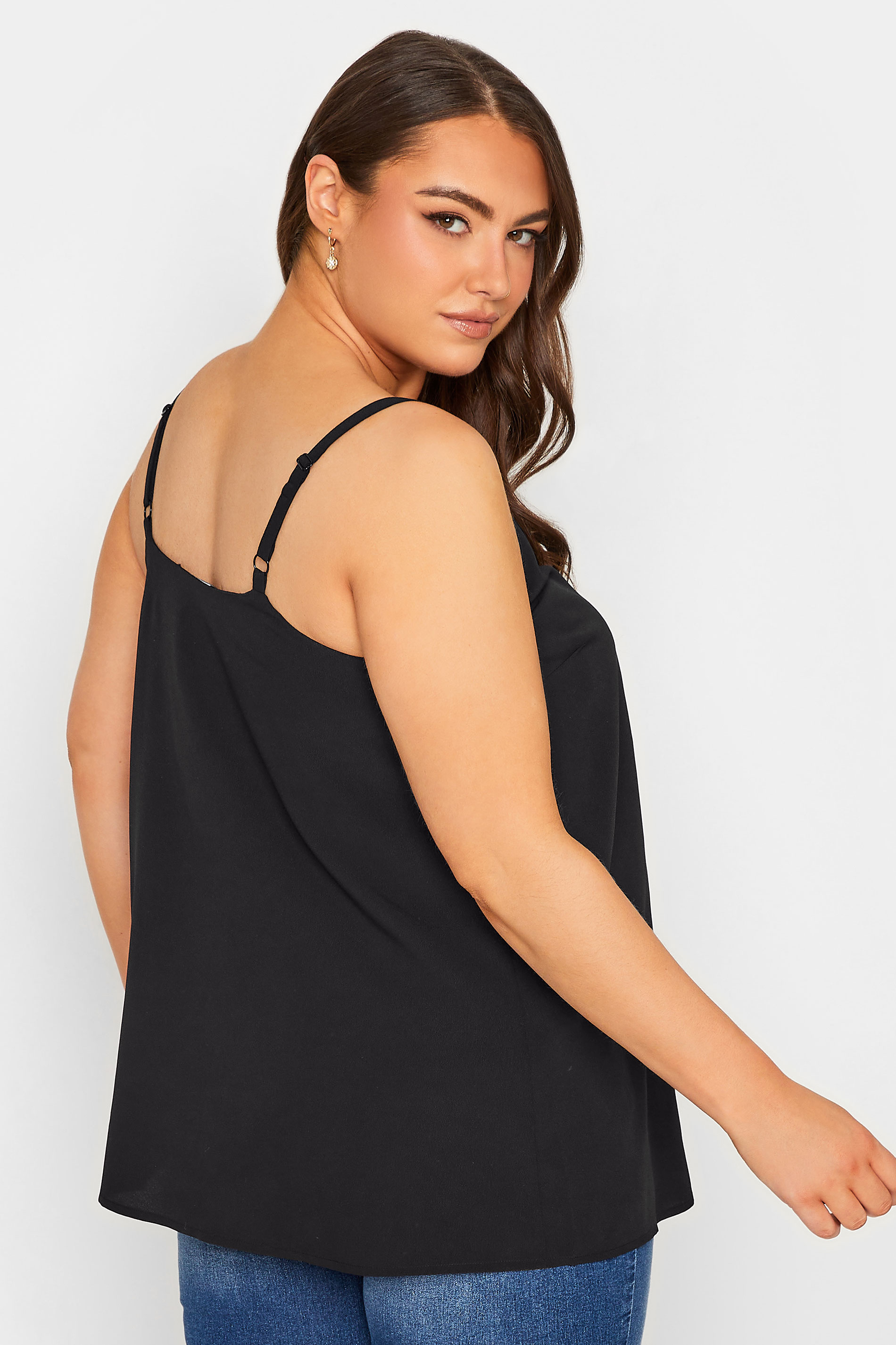YOURS Curve Plus Size Black Cami Vest Top | Yours Clothing  3