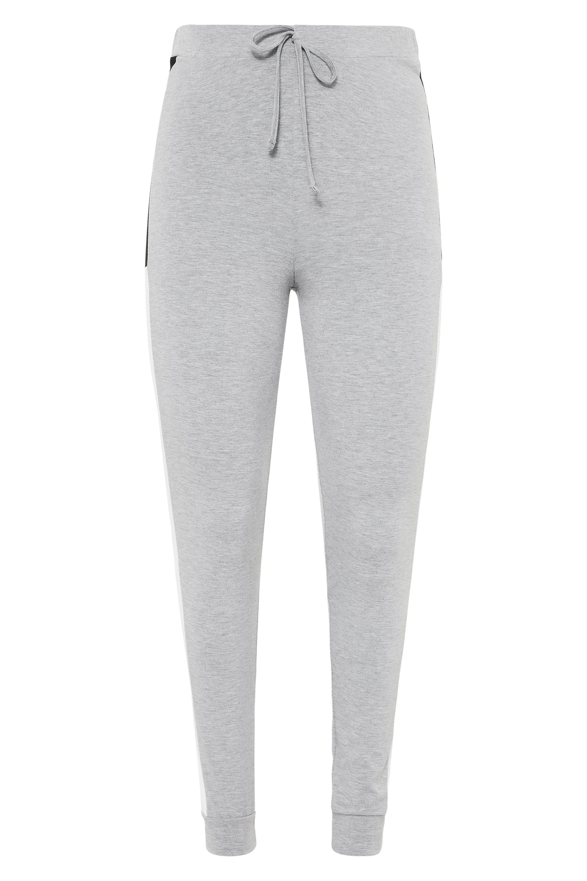 Grey Contrast Colourblock Jogger Leggings | Yours Clothing