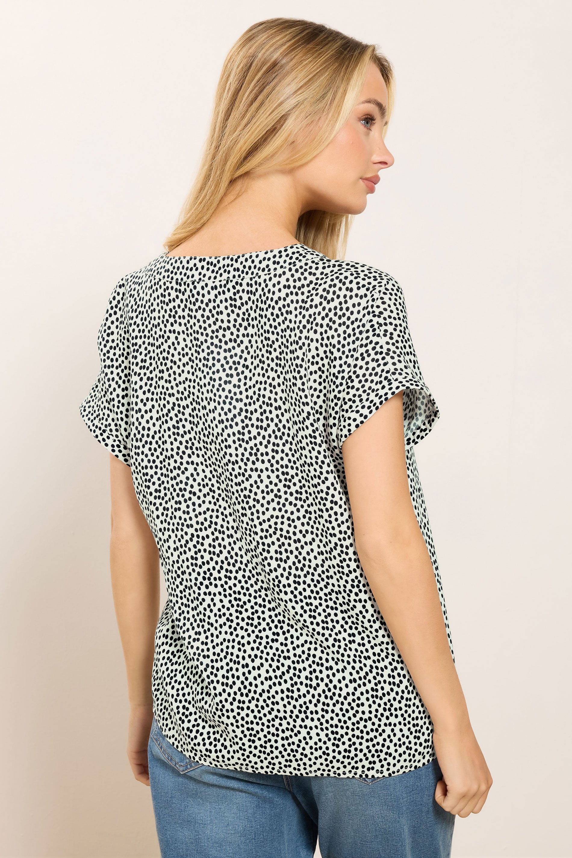M&Co White & Black Spot Print Blouse | M&Co 2