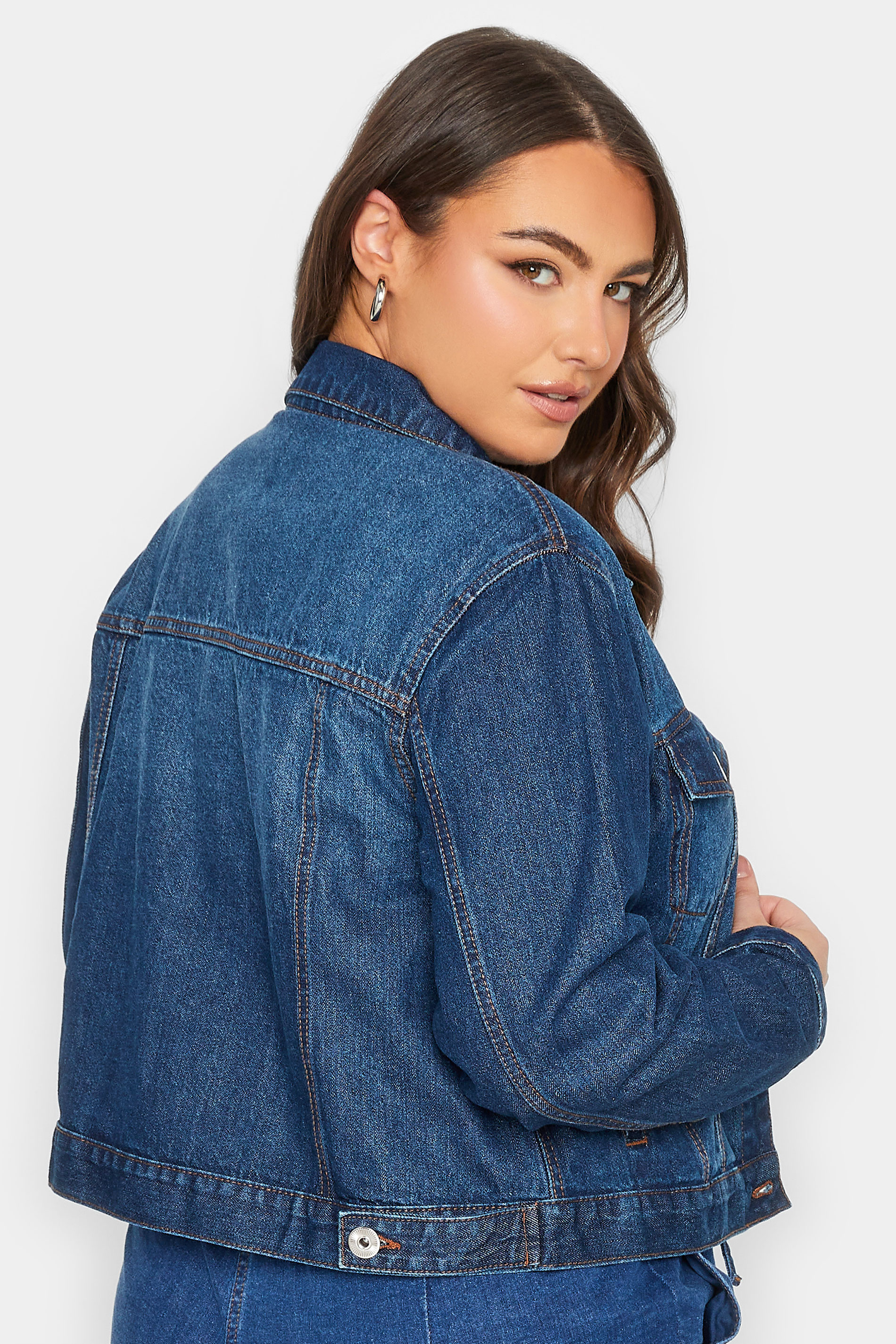 YOURS Plus Size Indigo Blue Denim Jacket | Yours Clothing 3