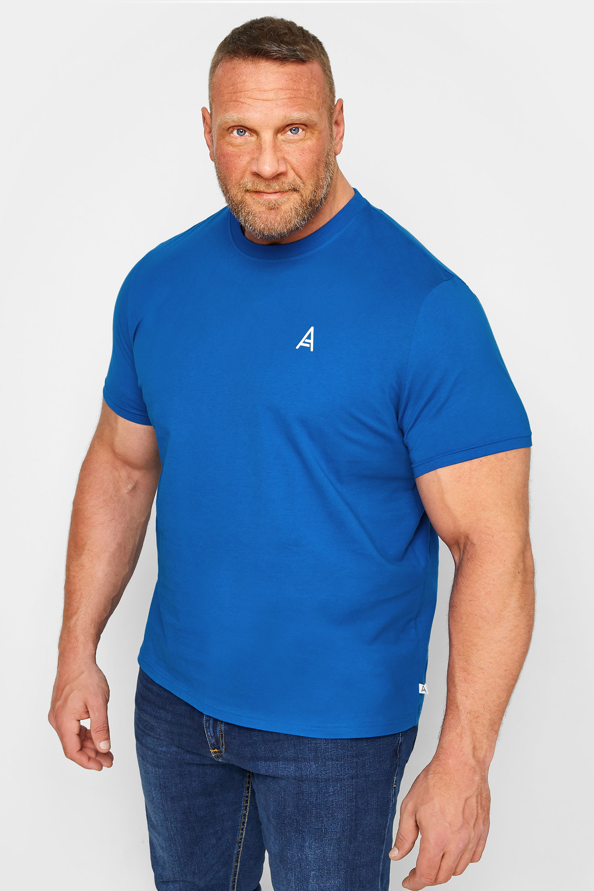 STUDIO A Big & Tall Cobalt Blue T-Shirt | BadRhino 1