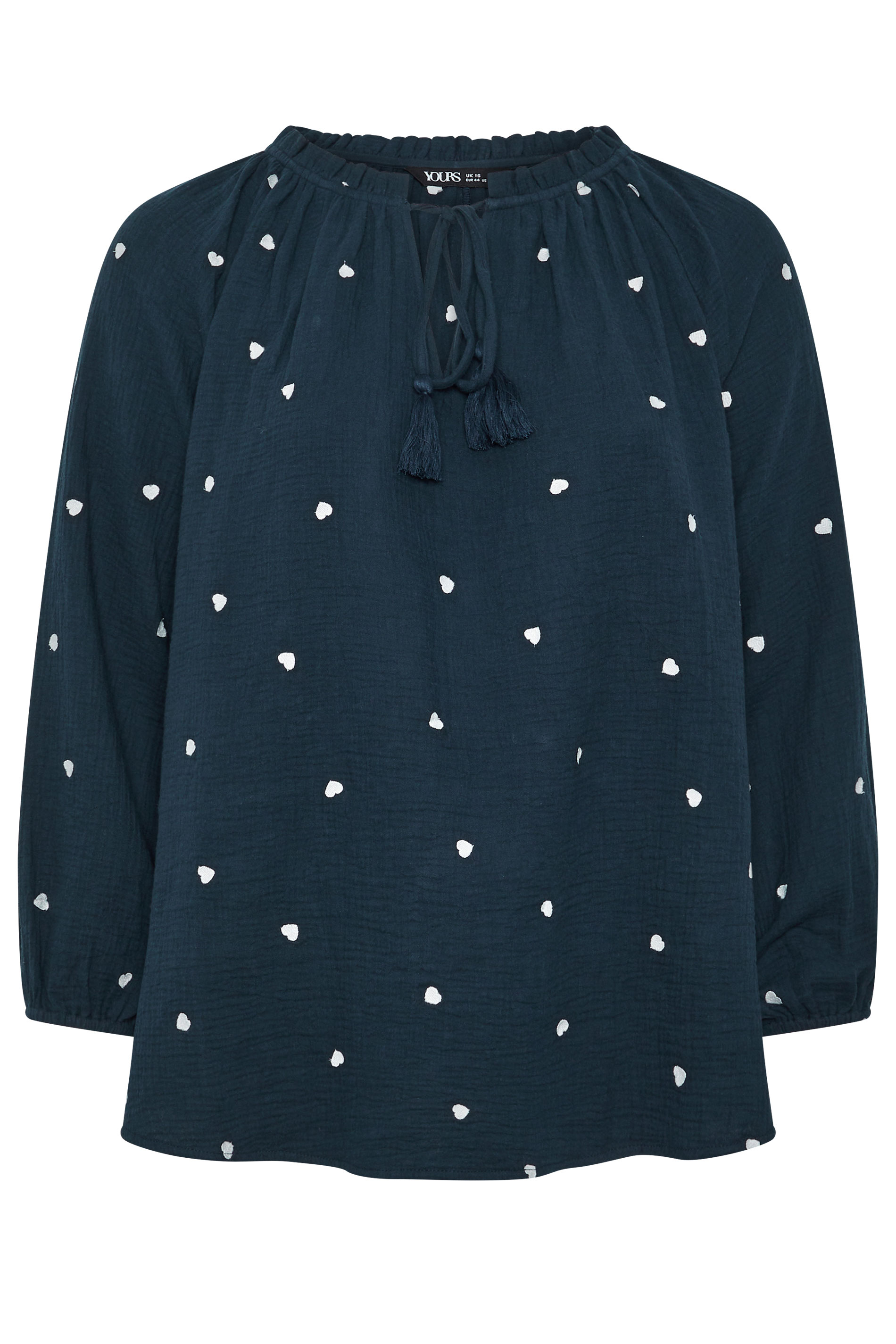 YOURS Plus Size Navy Blue Blouse | Yours Clothing 5