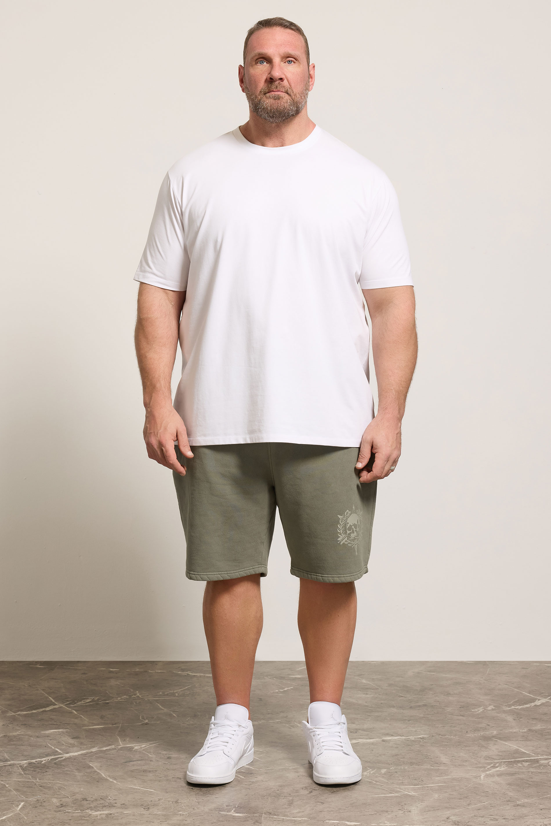 BadRhino Big & Tall Black Japanese Printed Jogger Shorts | BadRhino 1