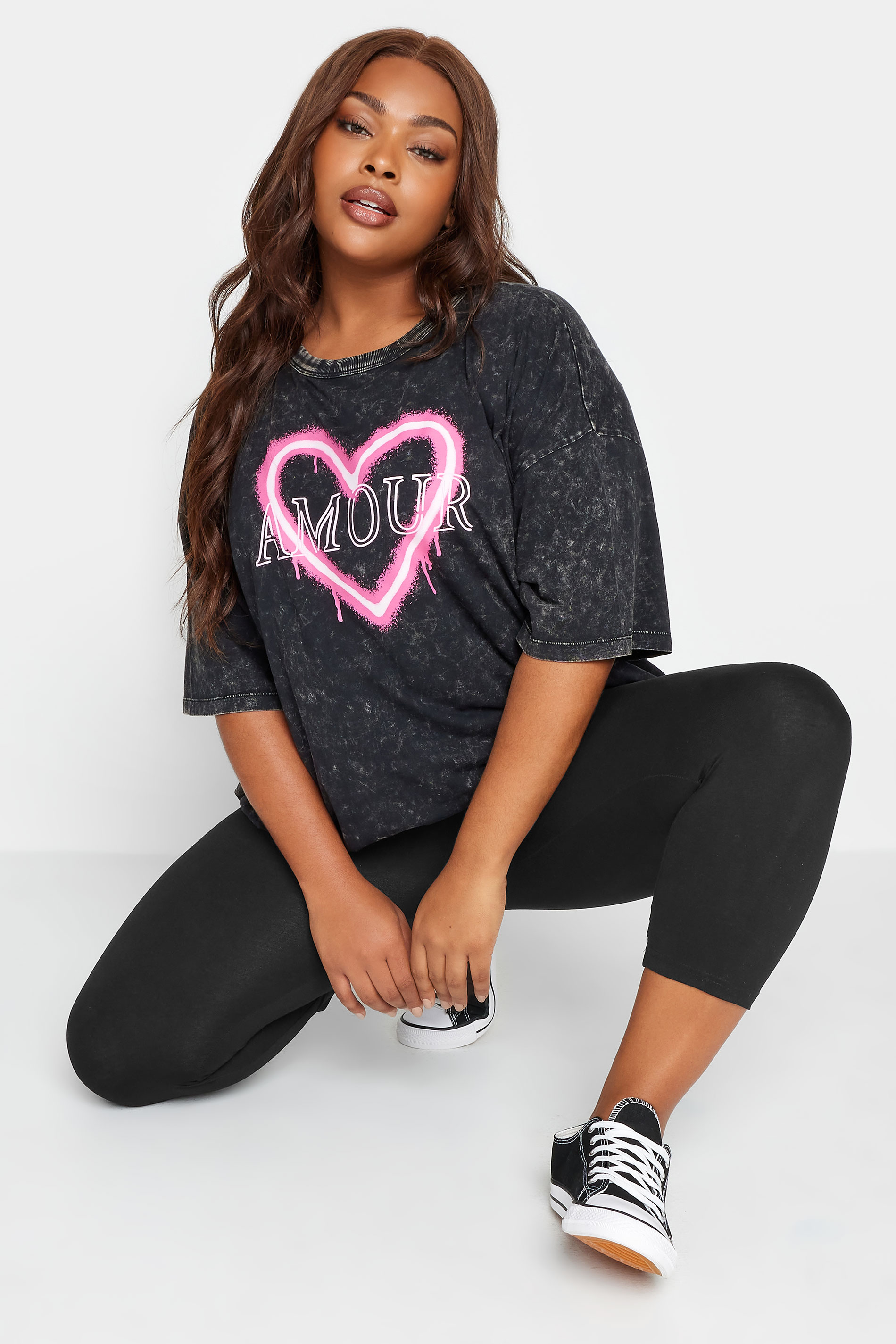 YOURS Curve Plus Size Black Cropped Leggings | Yours Clothing  1
