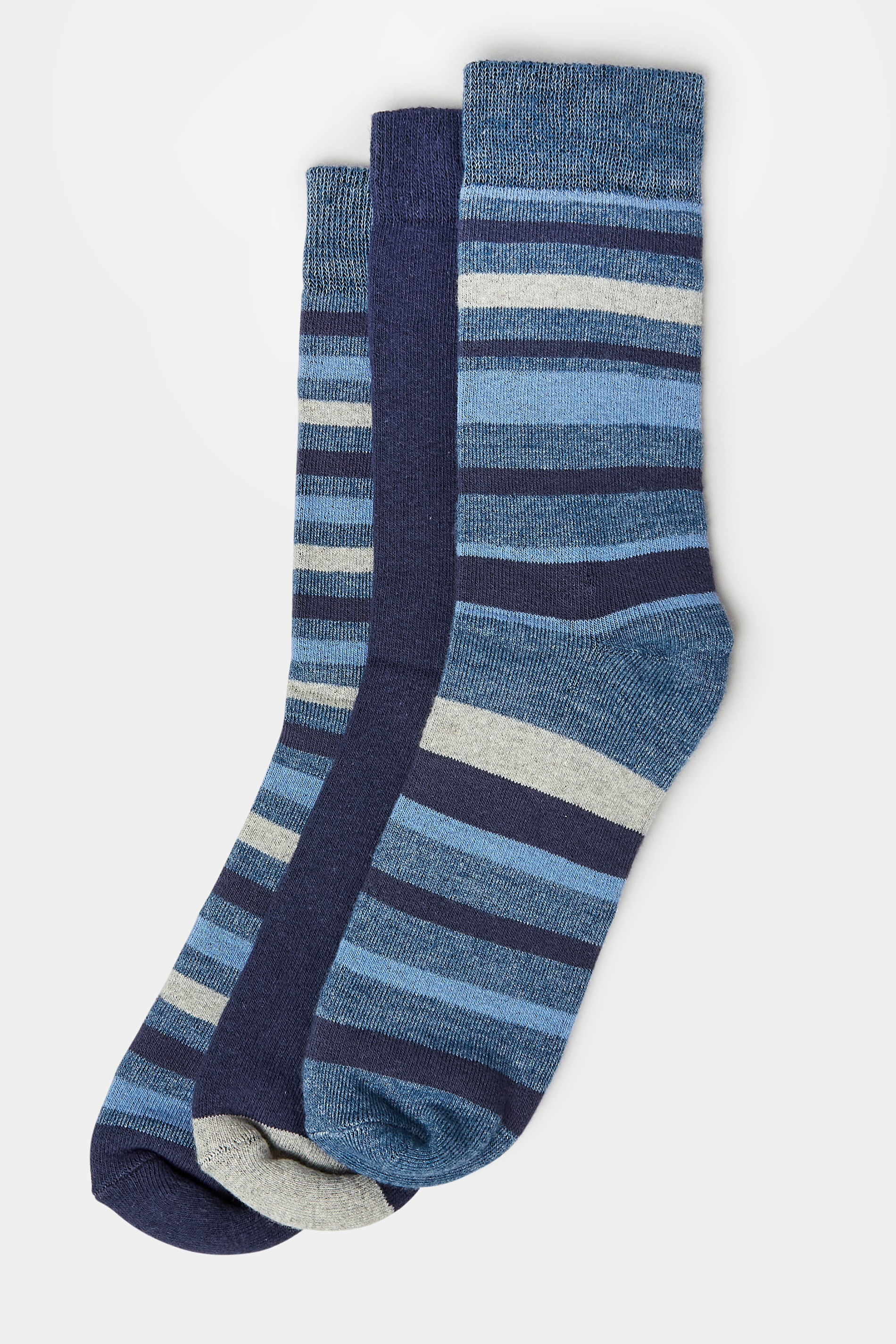 BadRhino Blue Striped 3 Pack Thermal Socks | BadRhino 3
