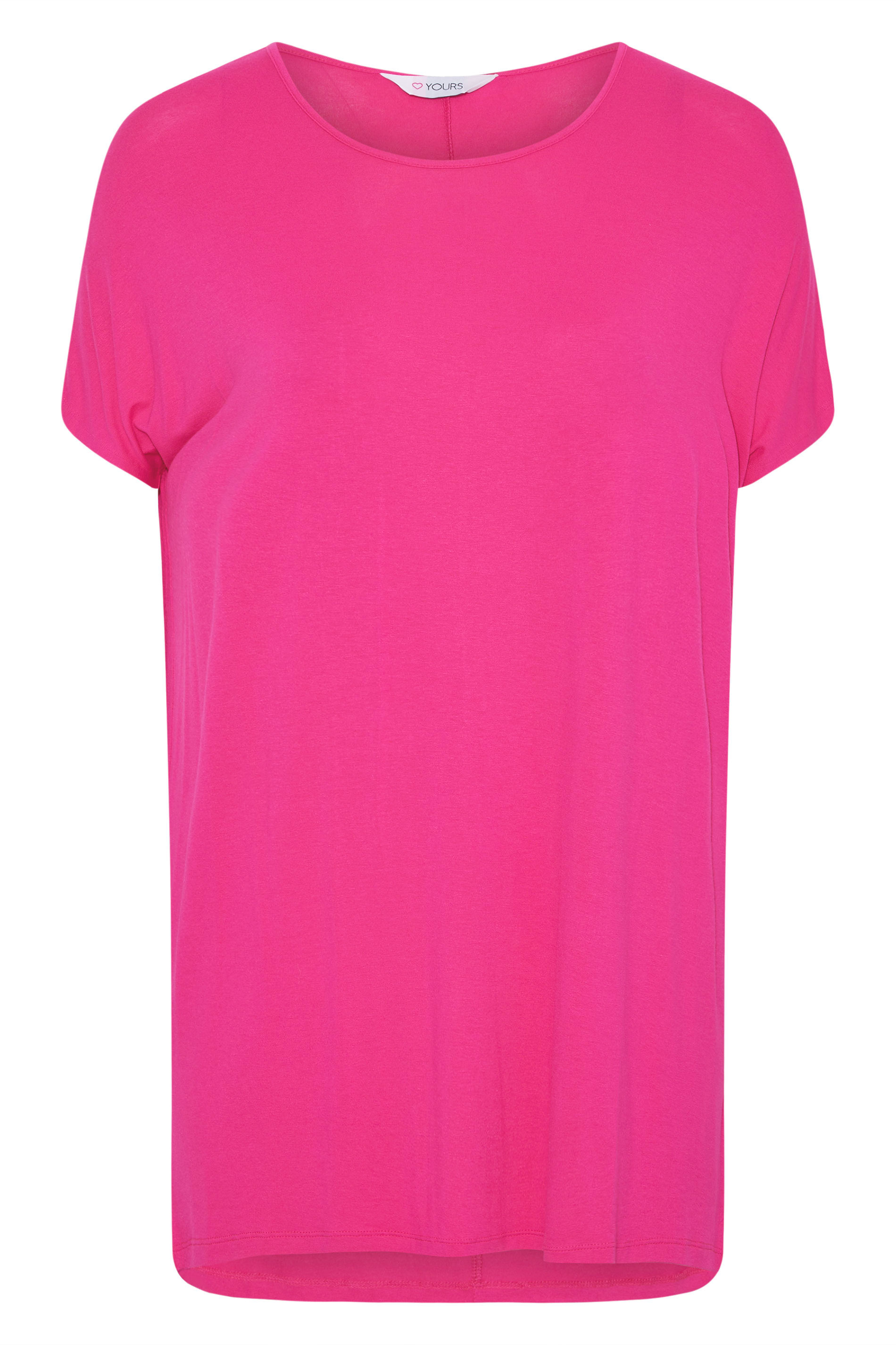 Grande taille  Tops Grande taille  T-Shirts | T-Shirt Rose Flashy Manches Courtes Jersey - JK35109