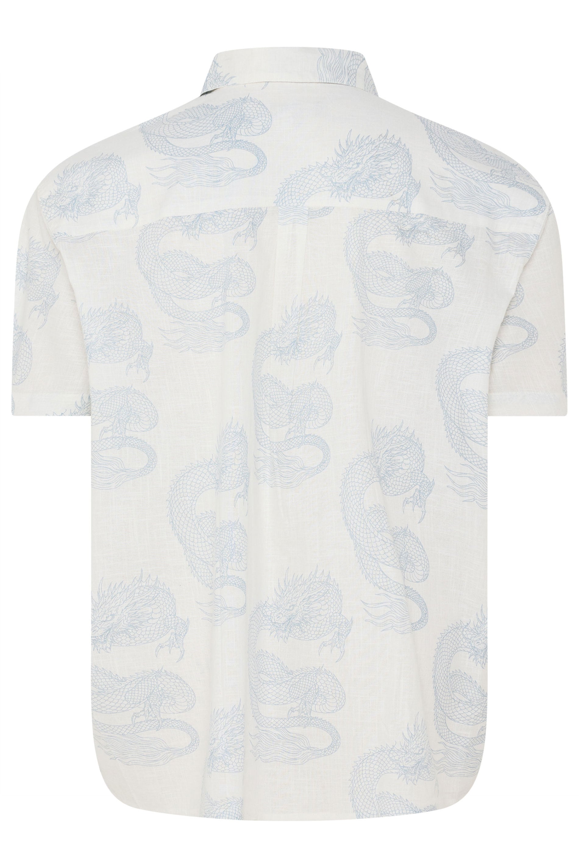 BadRhino Big & Tall White Dragon Print Shirt | BadRhino 7