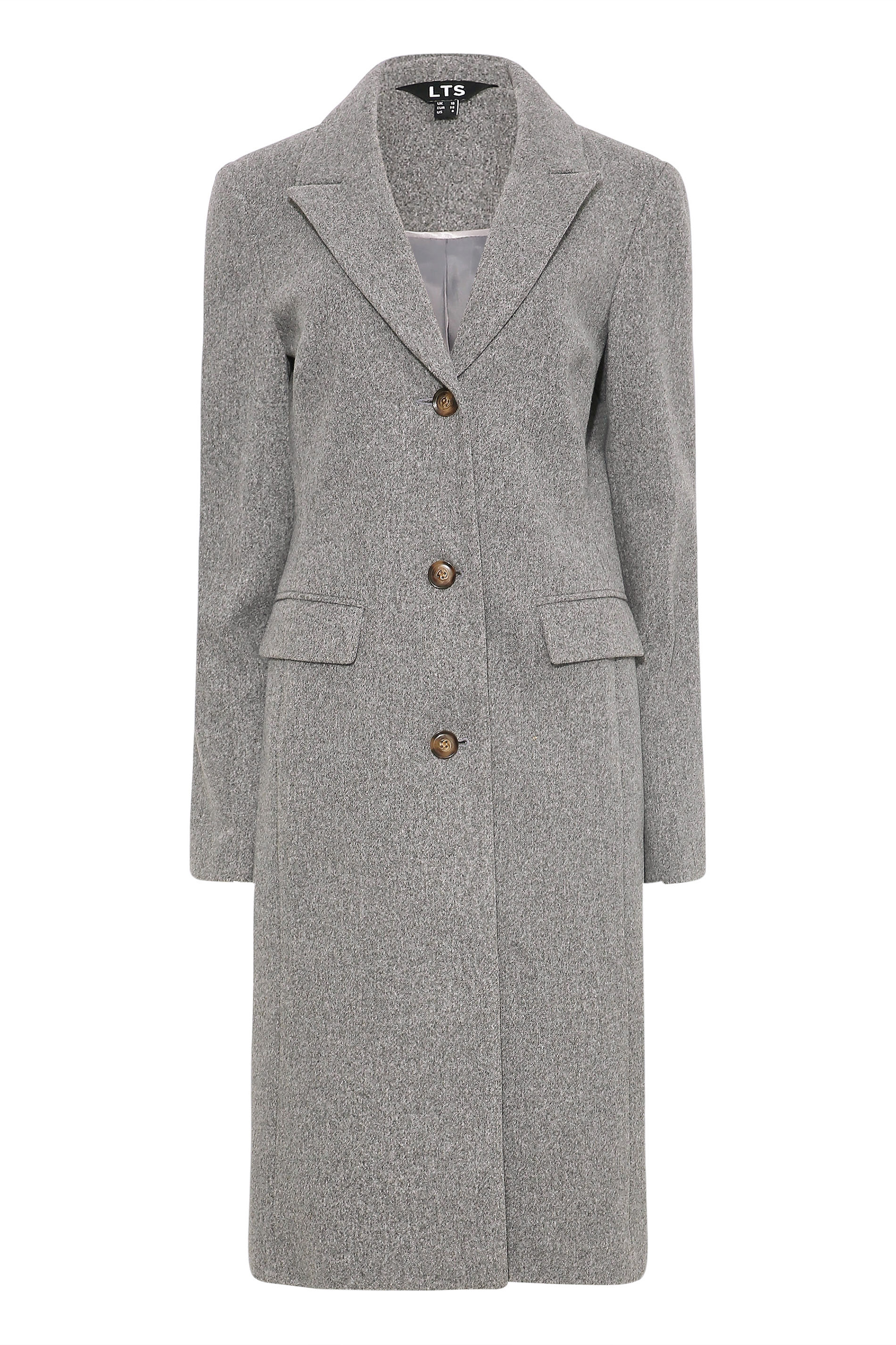LTS Tall Women's Grey Midi Formal Coat | Long Tall Sally 2
