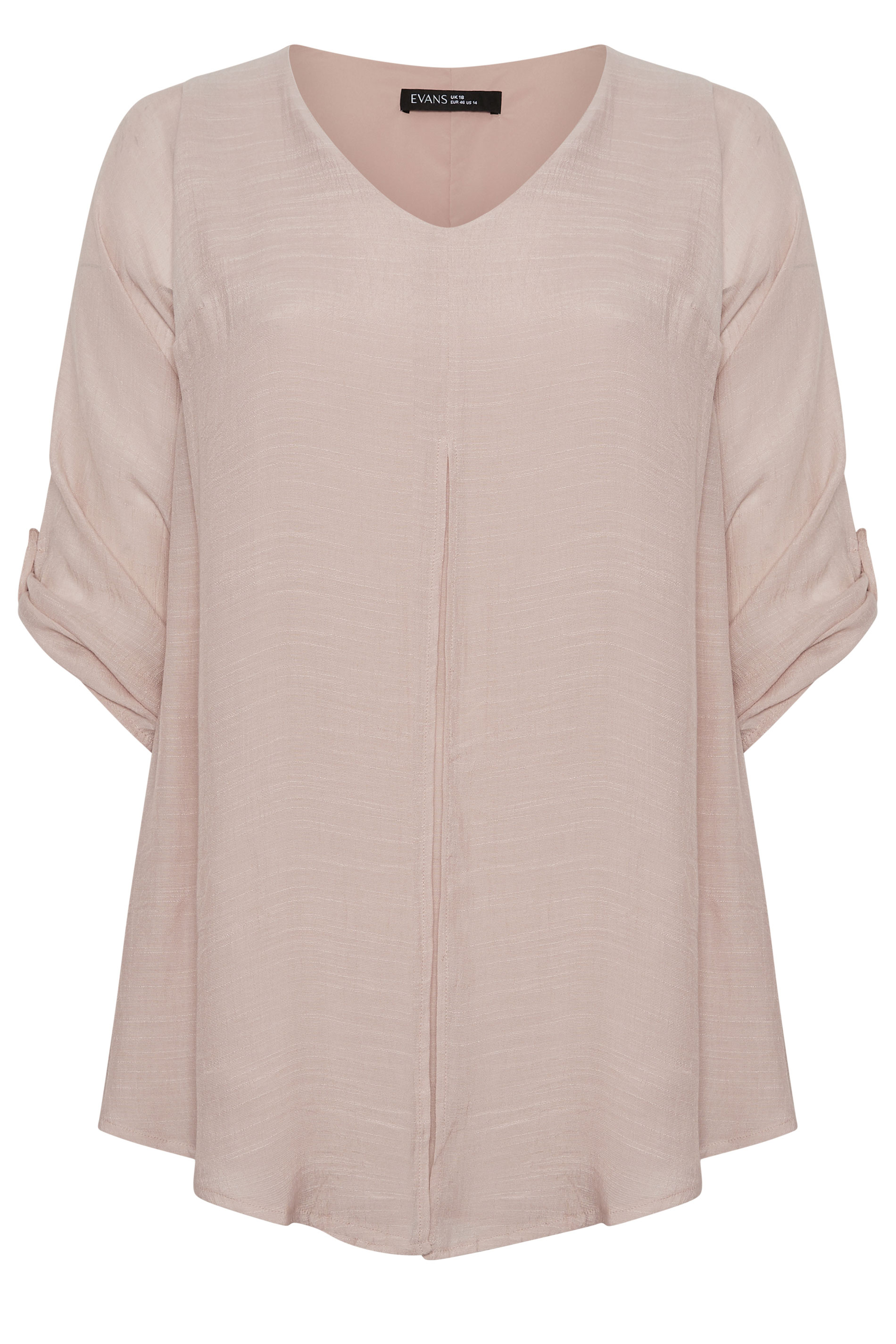 EVANS Plus Size Blush Pink Double Layer Blouse | Evans 5