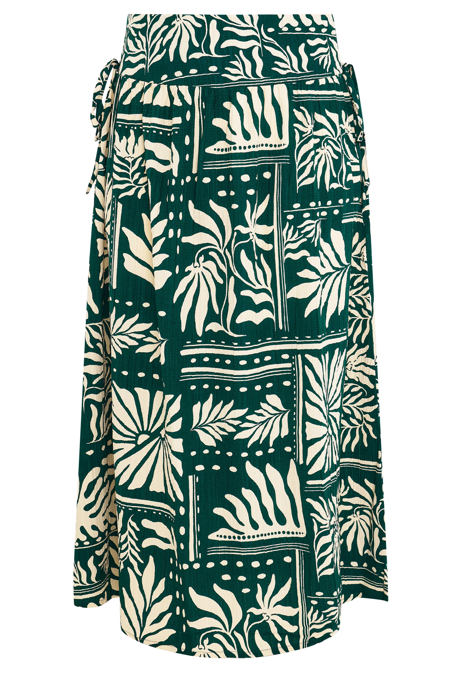 LIMITED COLLECTION Plus Size Black Abstract Palm Print Skirt | Yours Clothing 5