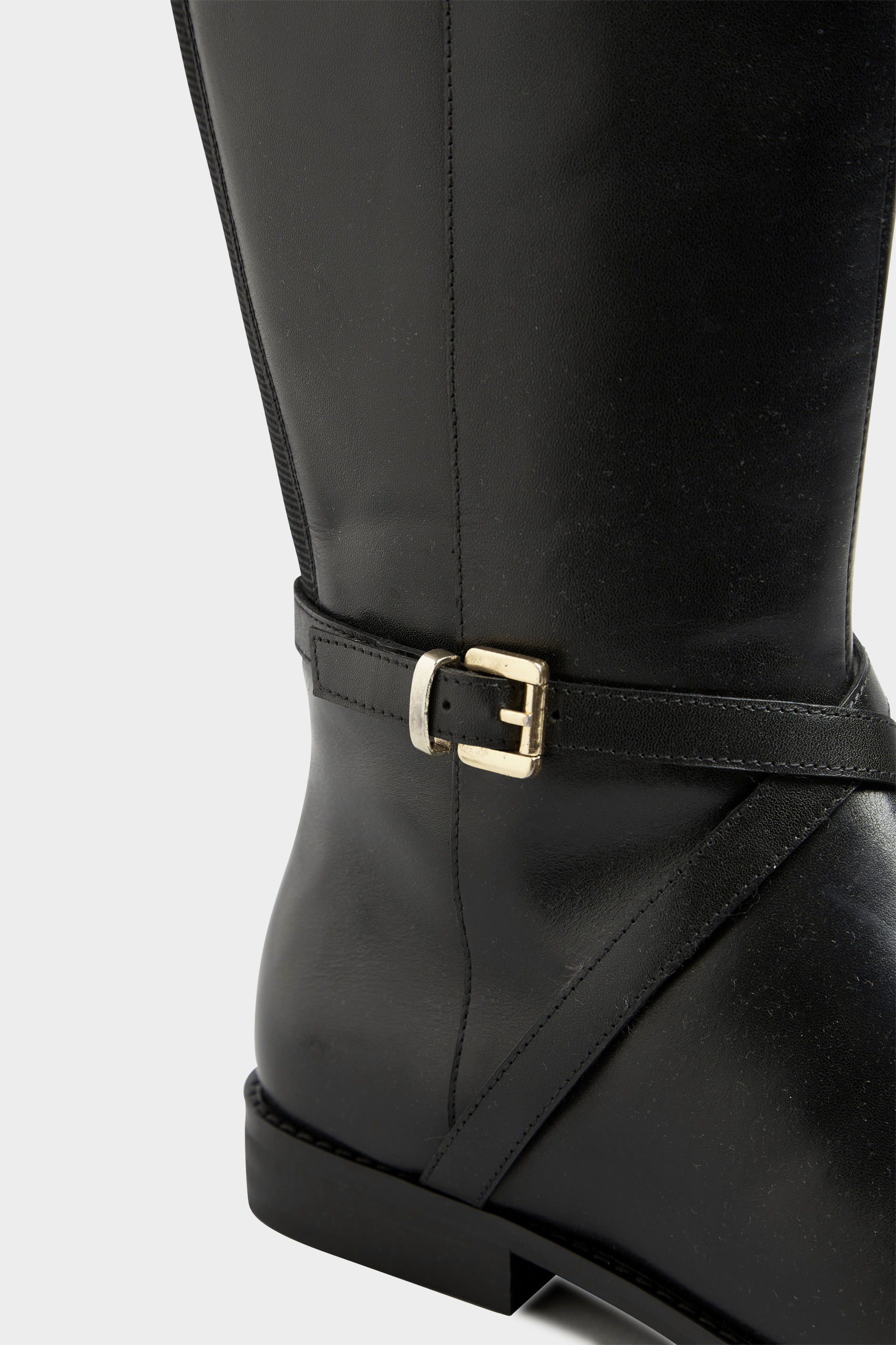 LTS Black Leather Riding Boots | Long Tall Sally