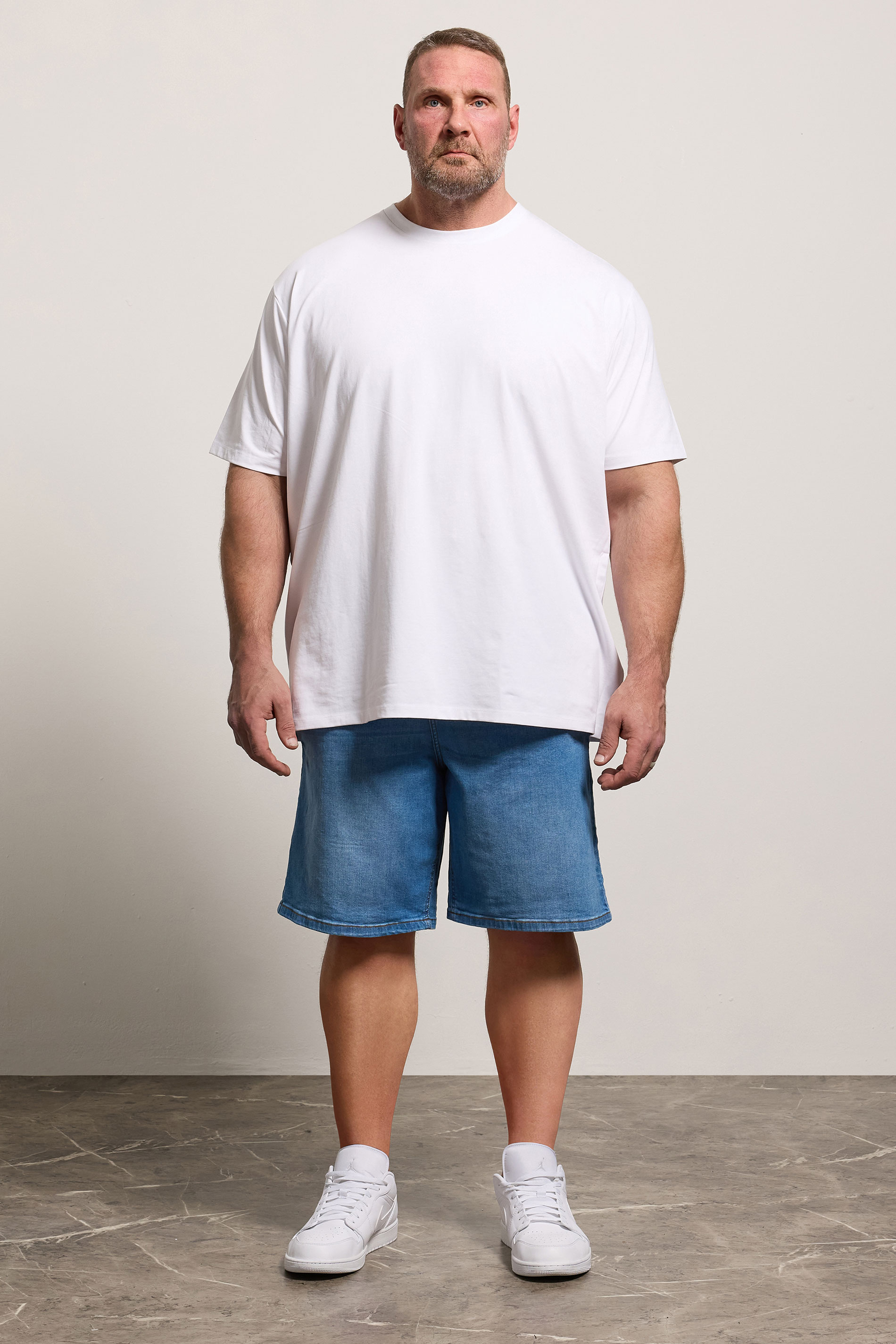 Kam Big & Tall Blue Elasticated Stretch Shorts | BadRhino 3