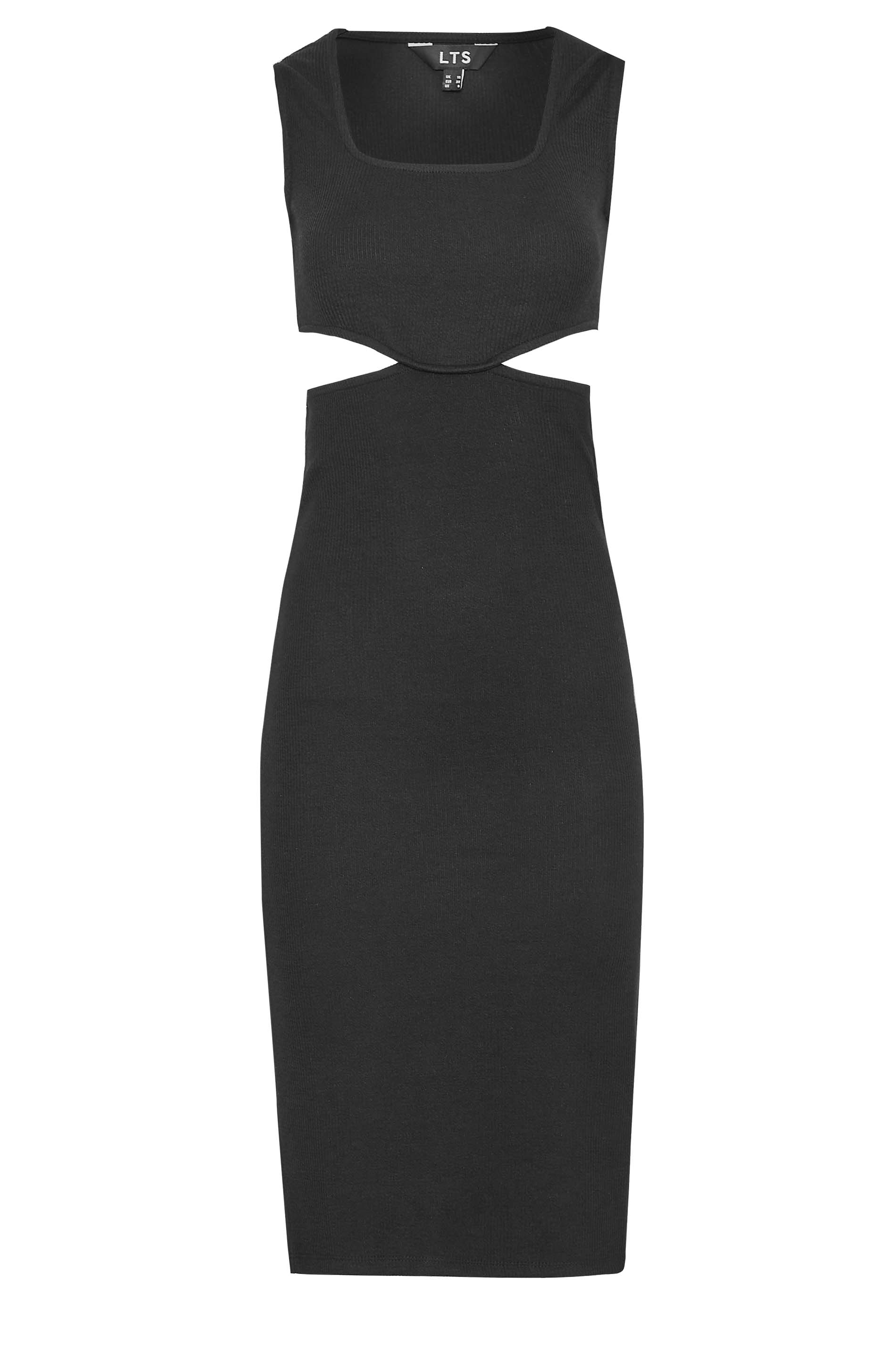 LTS Tall Women's Black Cut Out Detail Mini Dress | Long Tall Sally